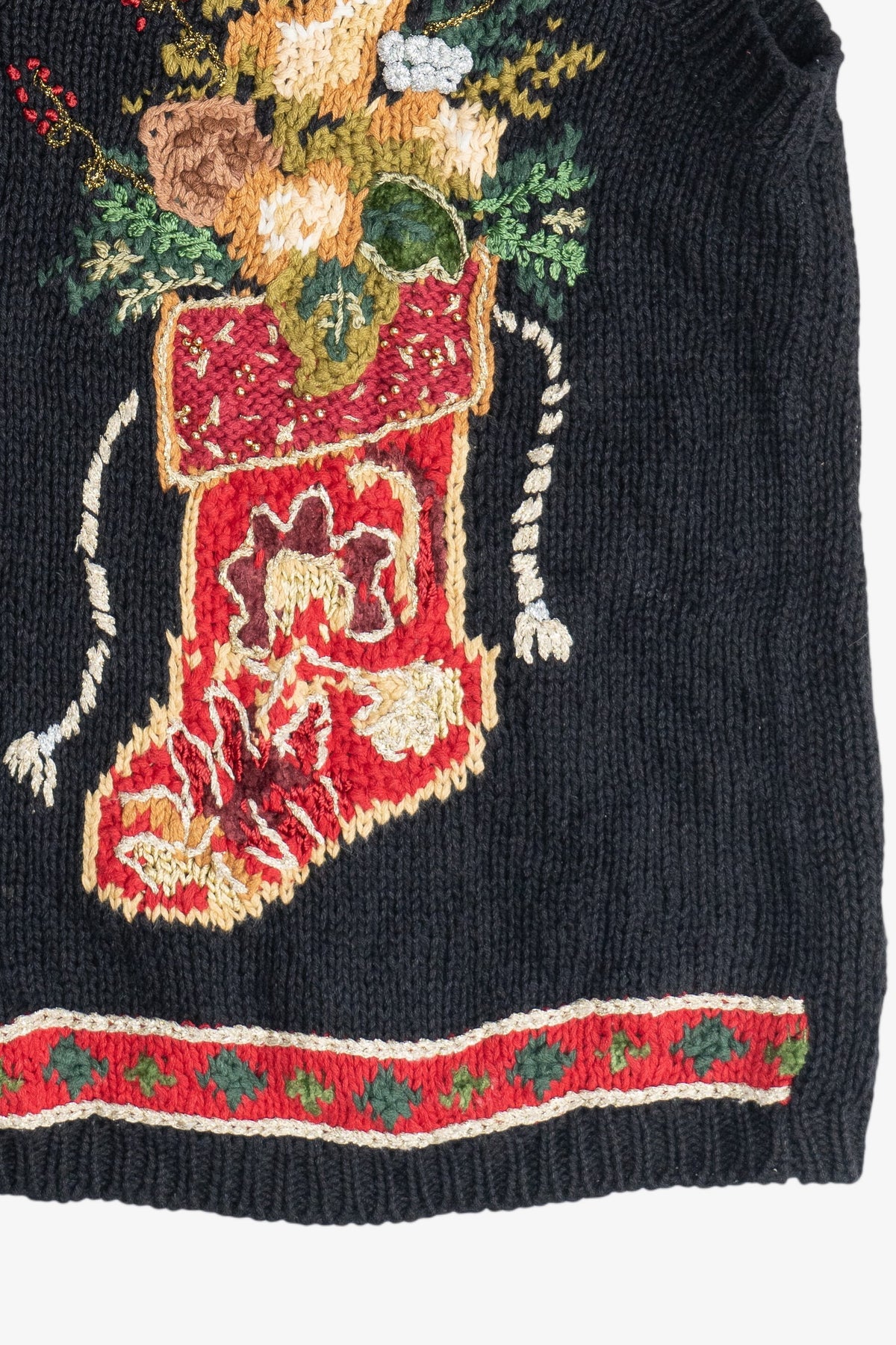 Vintage Holiday Stockings Heirloom Collectibles Ugly Christmas Vest (1990s)