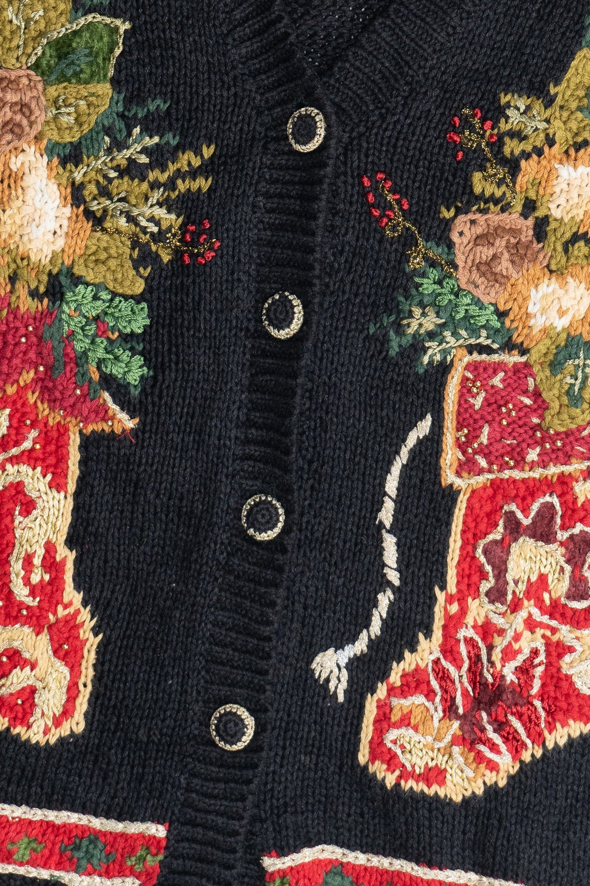 Vintage Holiday Stockings Heirloom Collectibles Ugly Christmas Vest (1990s)