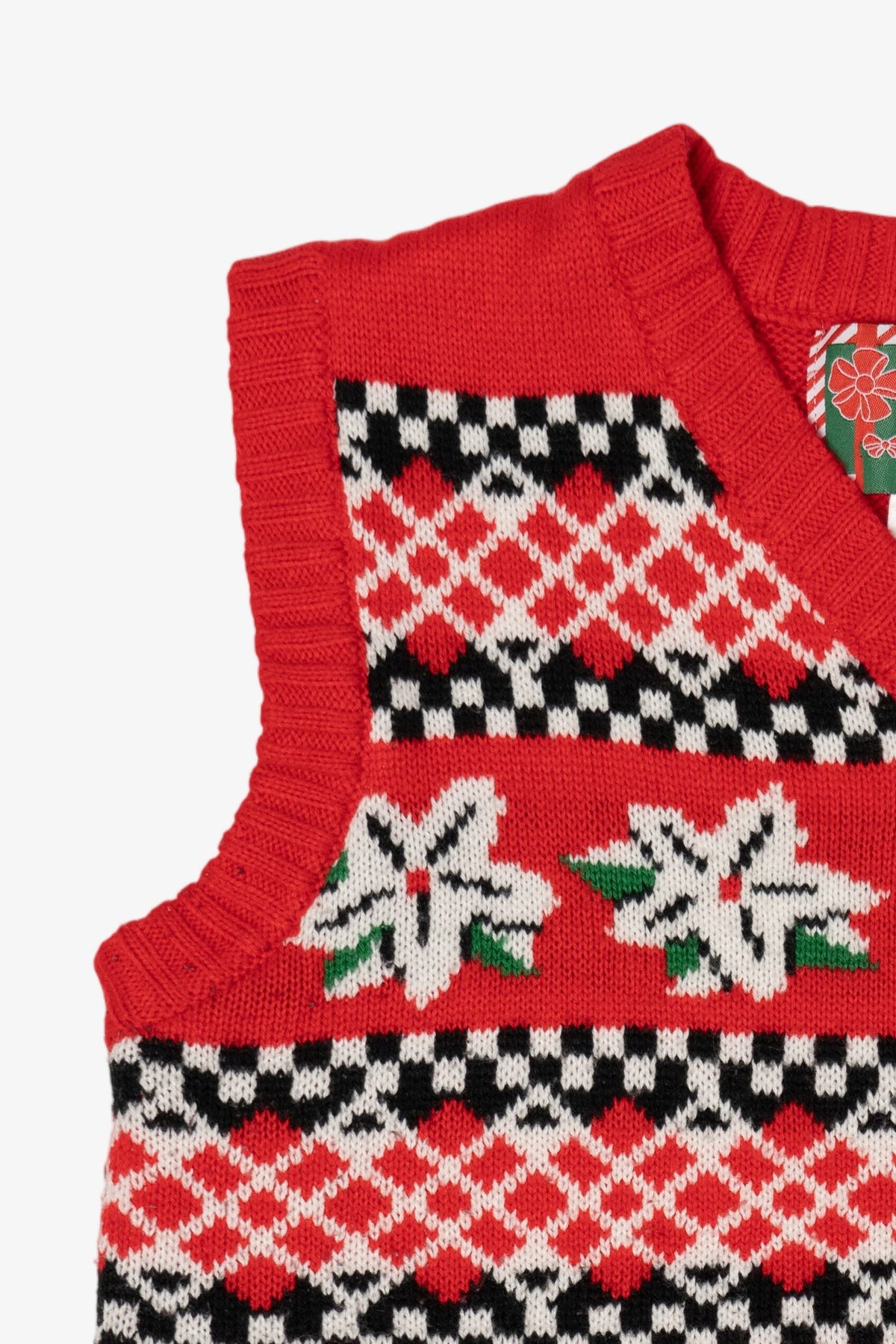 Red Merry Christmas Dogs With Bows Ugly Vest (2020s)