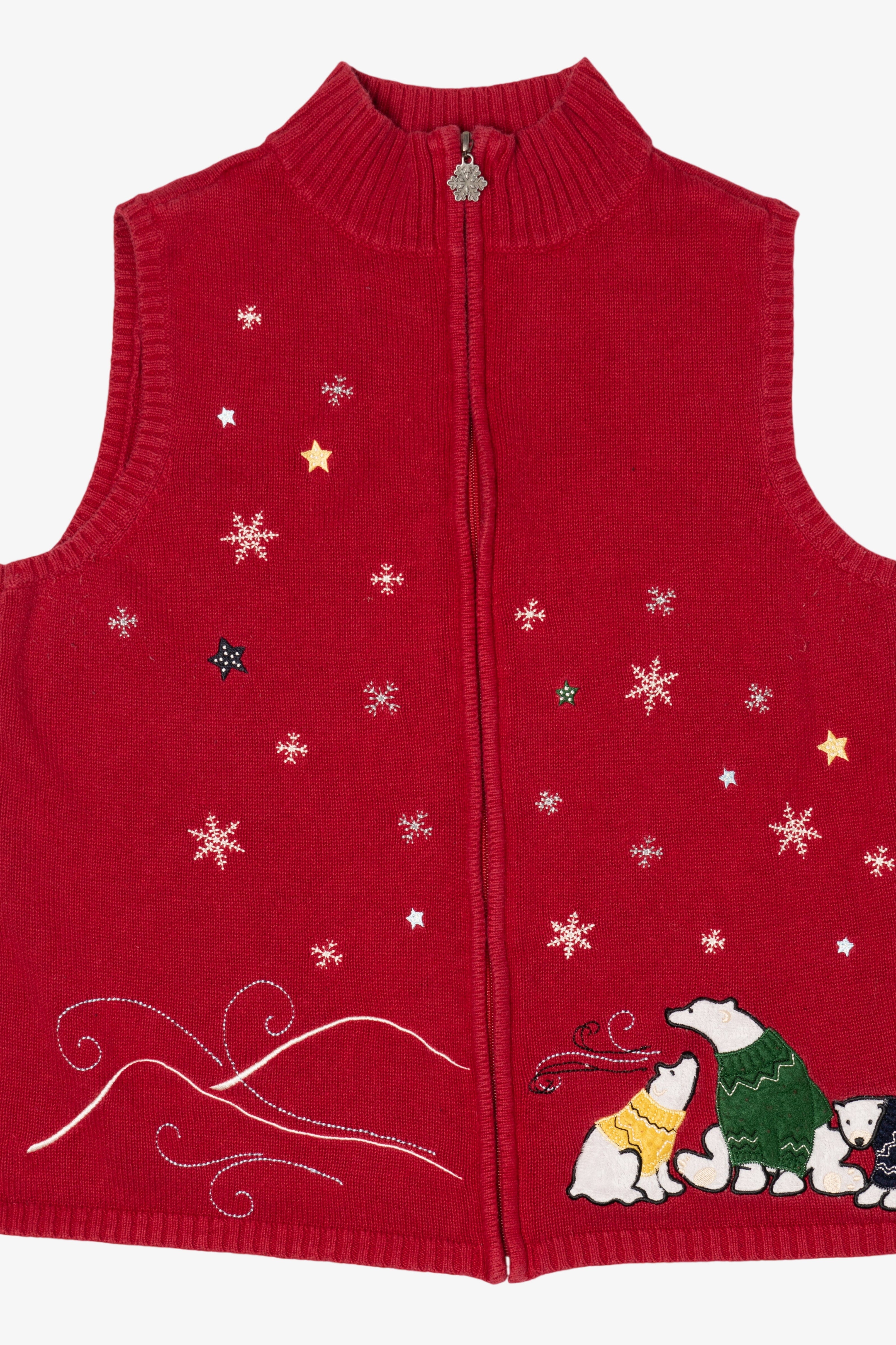 Vintage Red CJ Banks Polar Bears Ugly Christmas Vest (2000s)