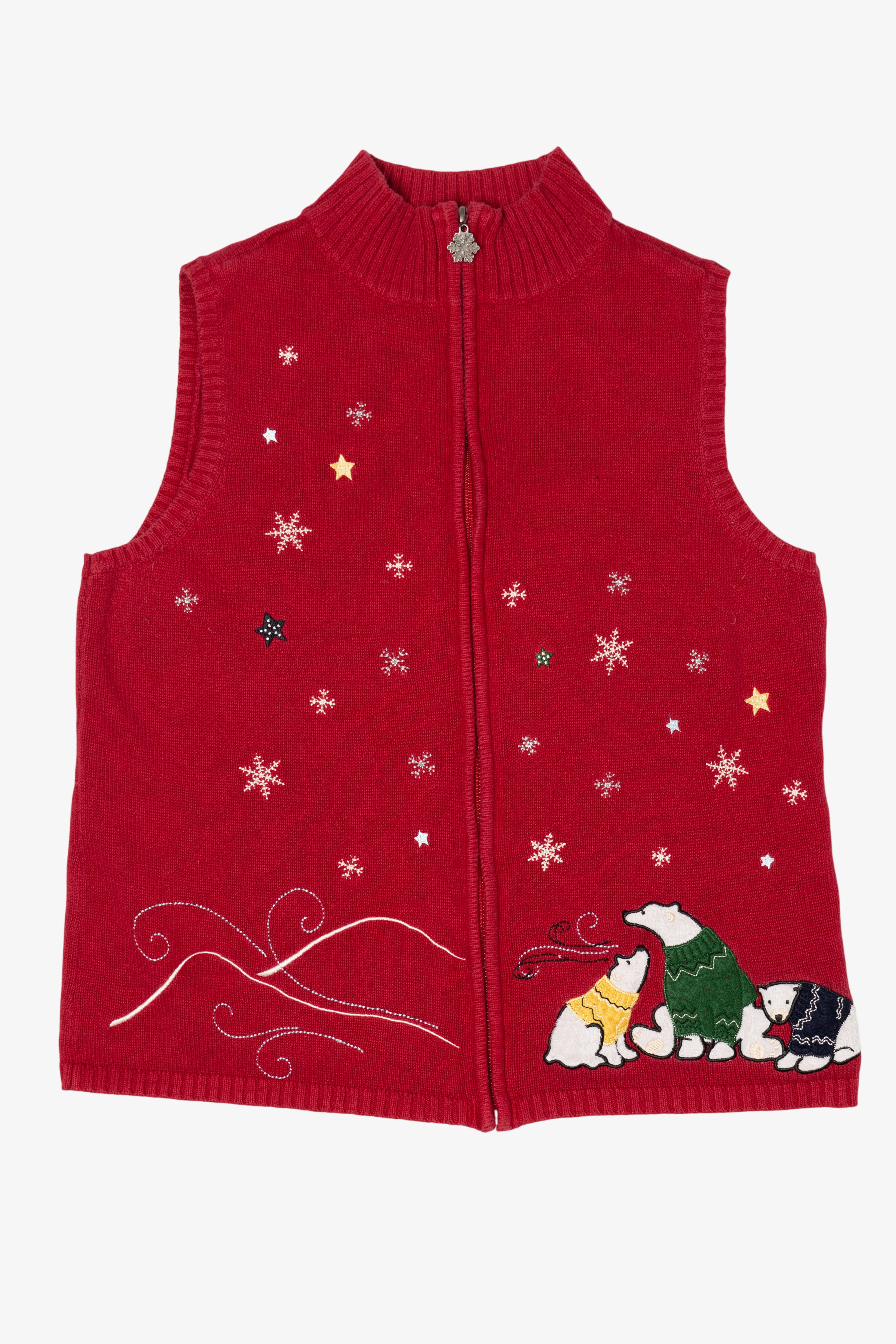 Vintage Red CJ Banks Polar Bears Ugly Christmas Vest (2000s)
