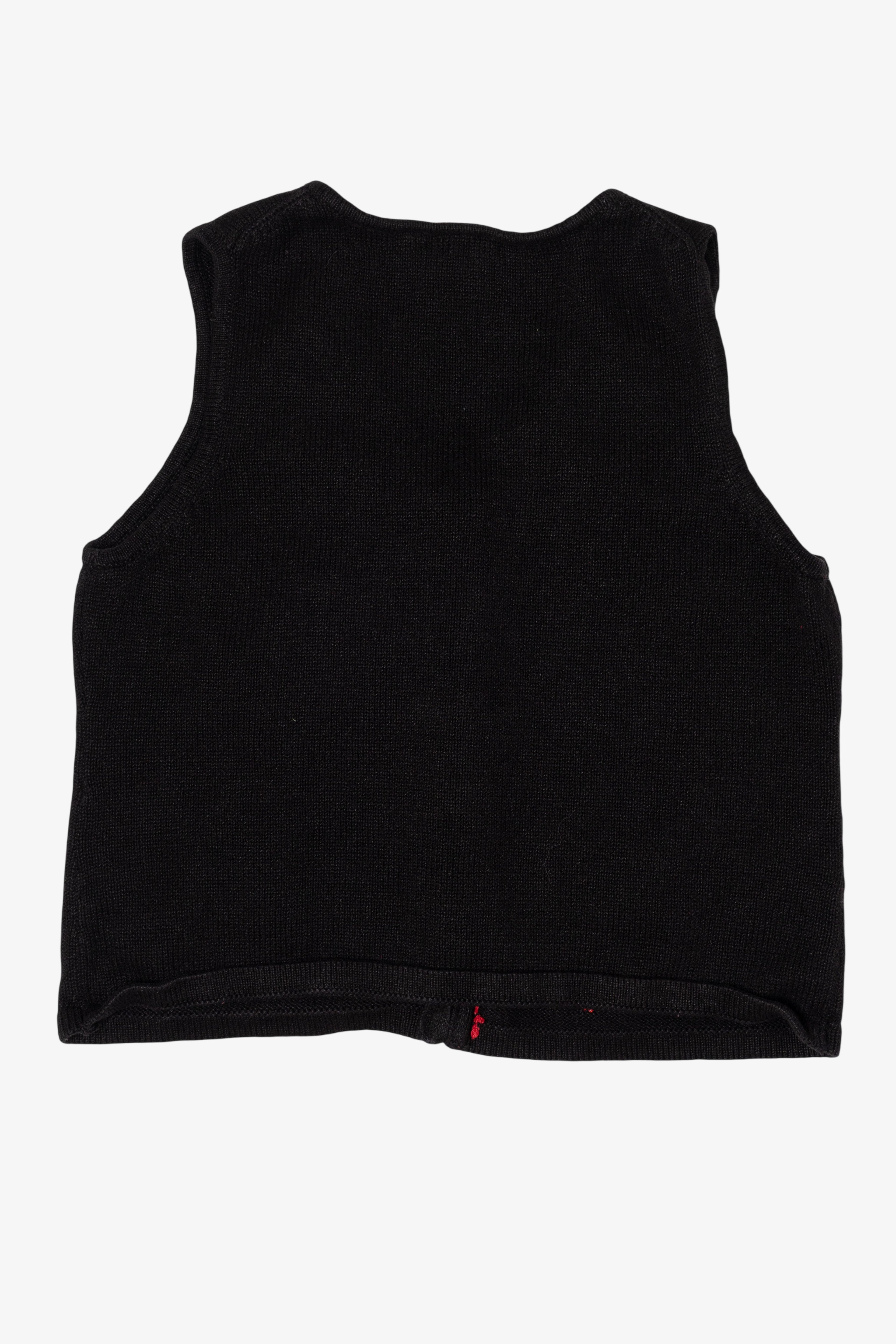 Vintage Black Curve Trees Ugly Christmas Vest (2000s)