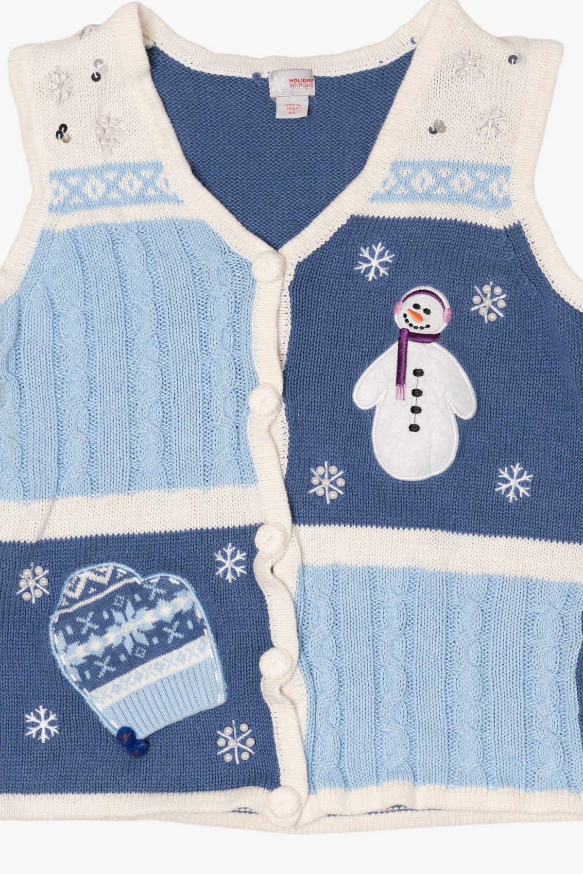 Blue Holiday Editions Snowmen Ugly Christmas Vest (2010s)