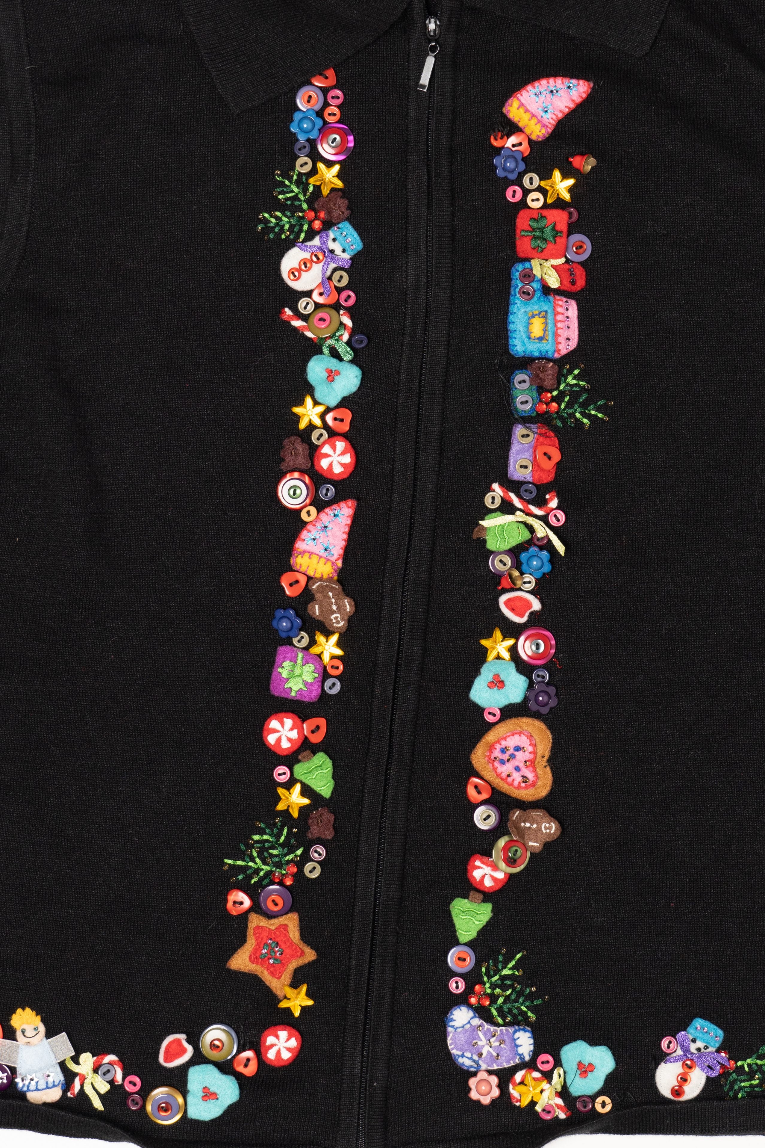 Vintage Black S Way Ugly Christmas Vest (2000s)