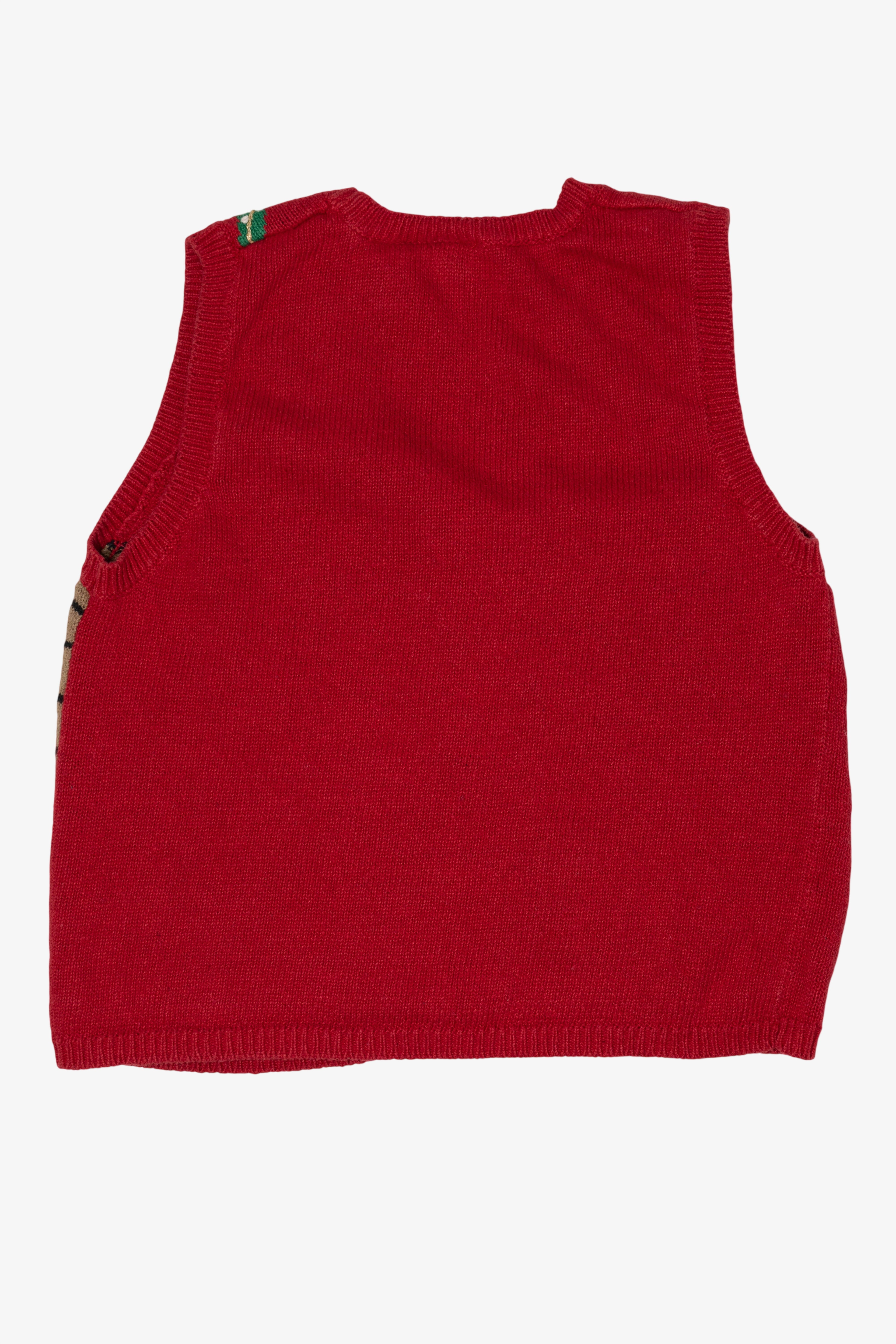 Vintage Red Capacity Christmas Morning Ugly Christmas Vest (1990s)
