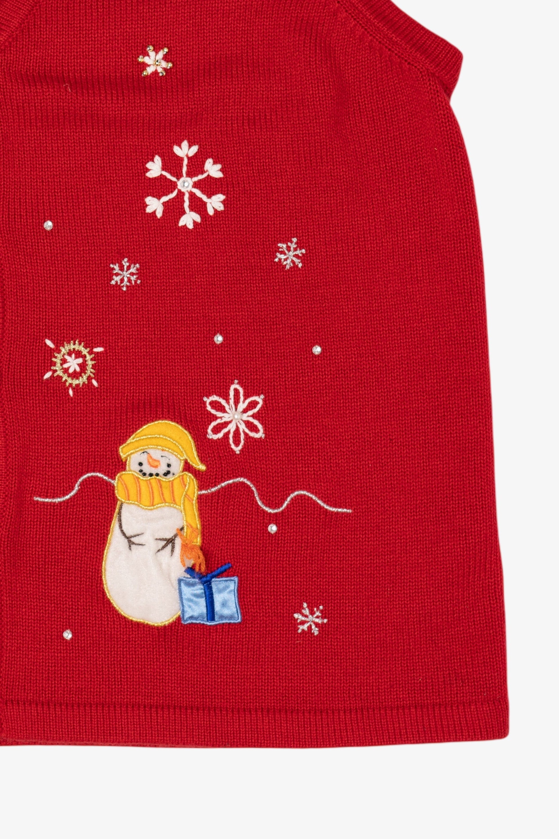 Red Snowmen Ugly Christmas Vest (2010s)