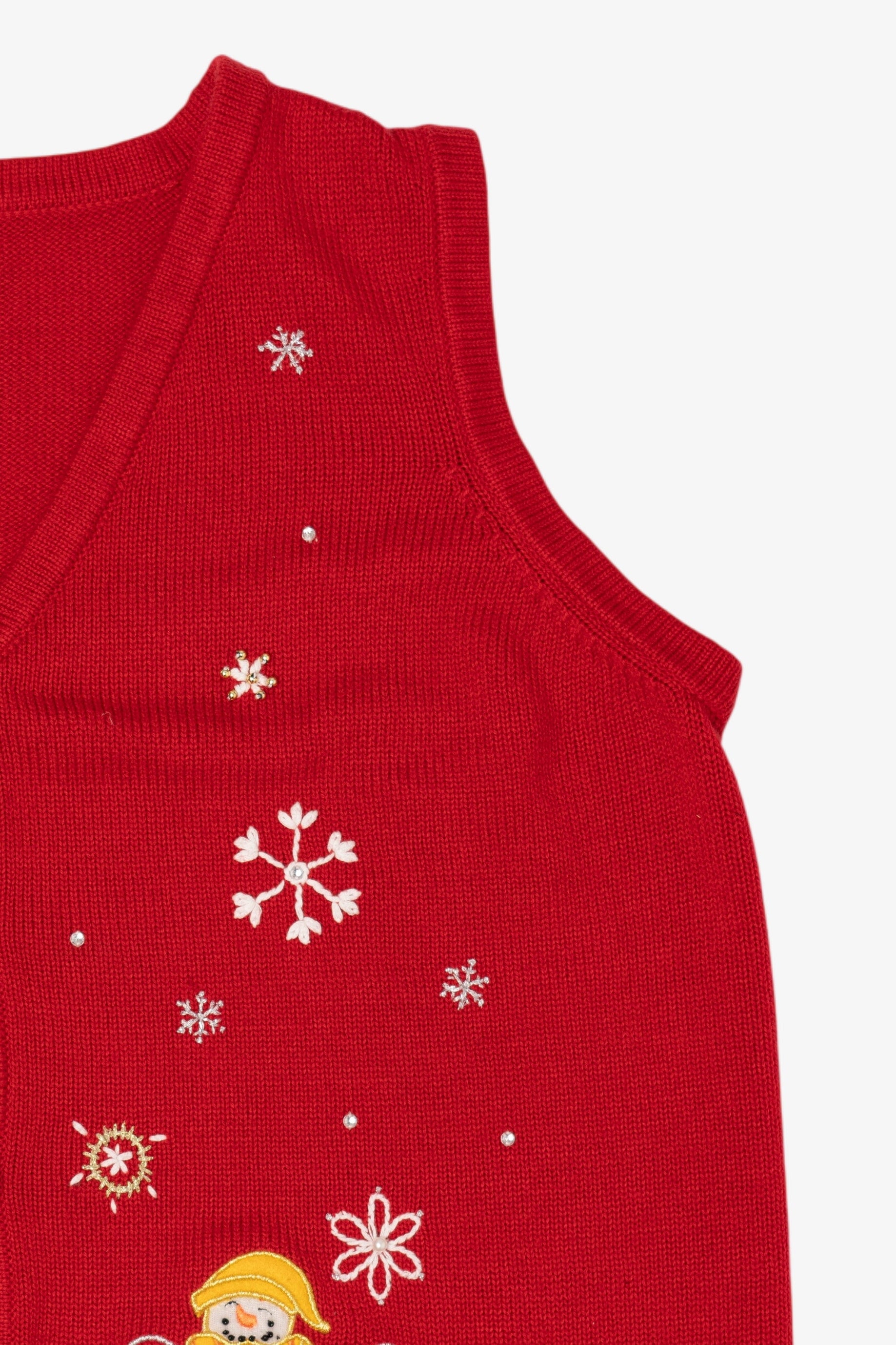Red Snowmen Ugly Christmas Vest (2010s)