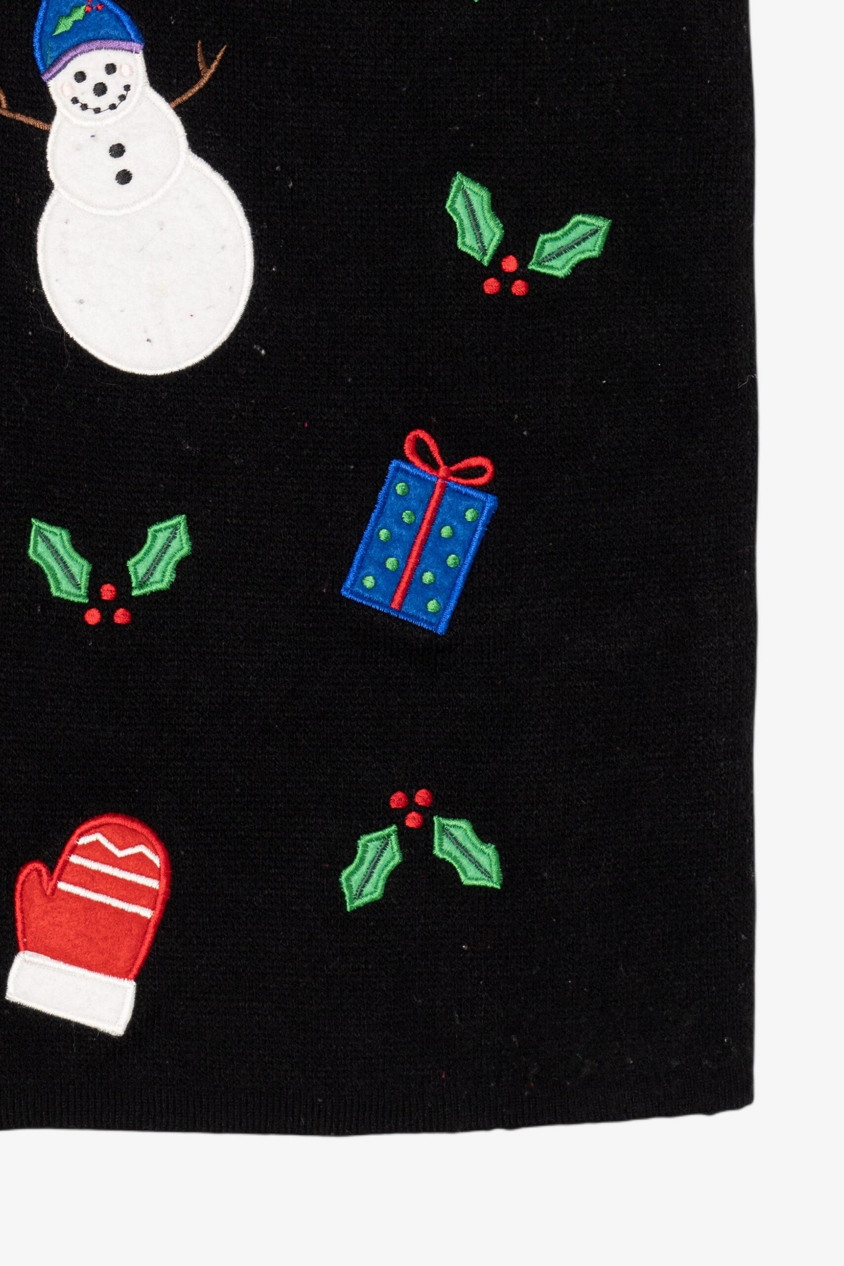 Vintage Black Croft & Barrow Snowmen Ugly Christmas Vest (2000s)