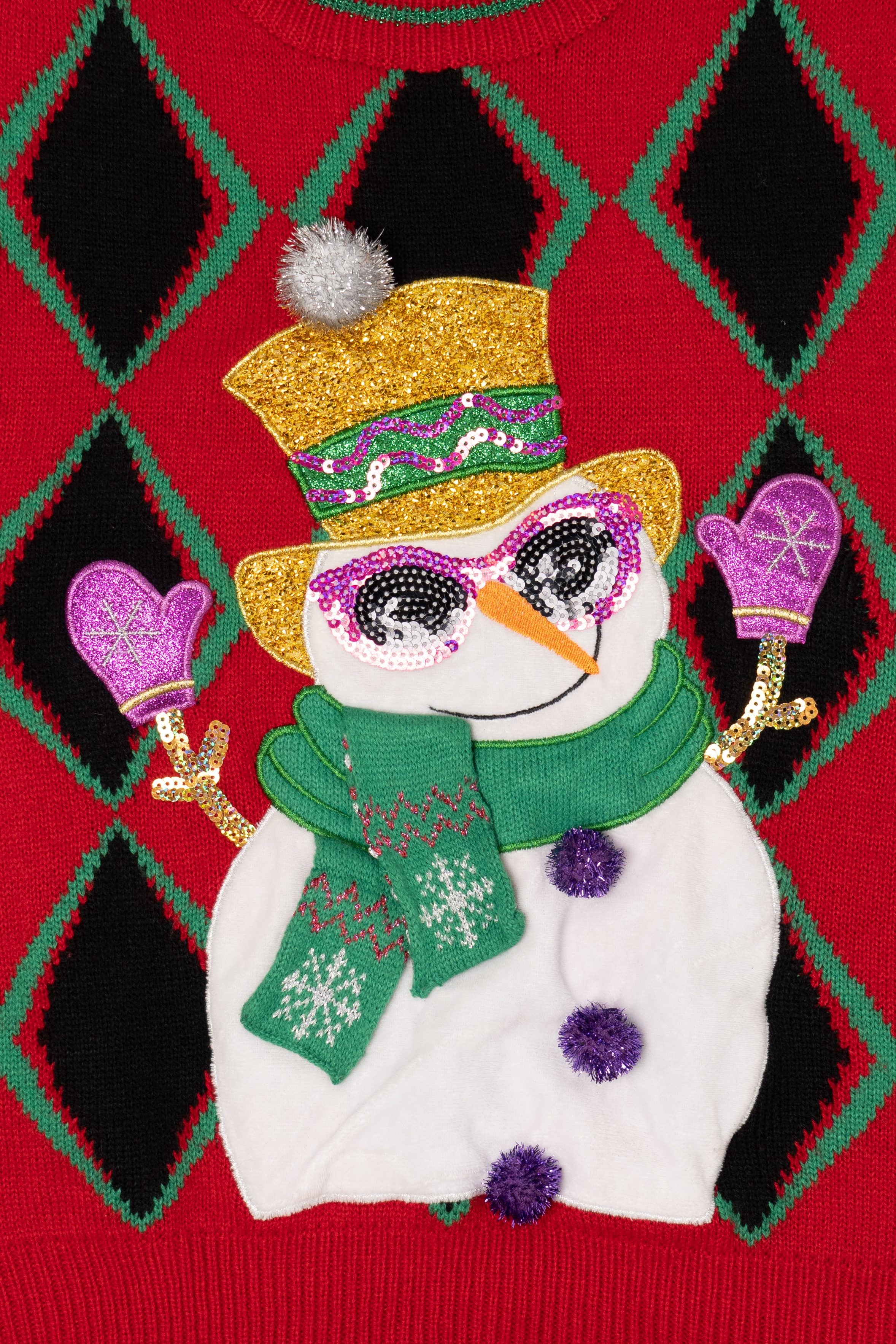 Red Blizzard Bay Cool Snowman Ugly Christmas Vest (2010s)