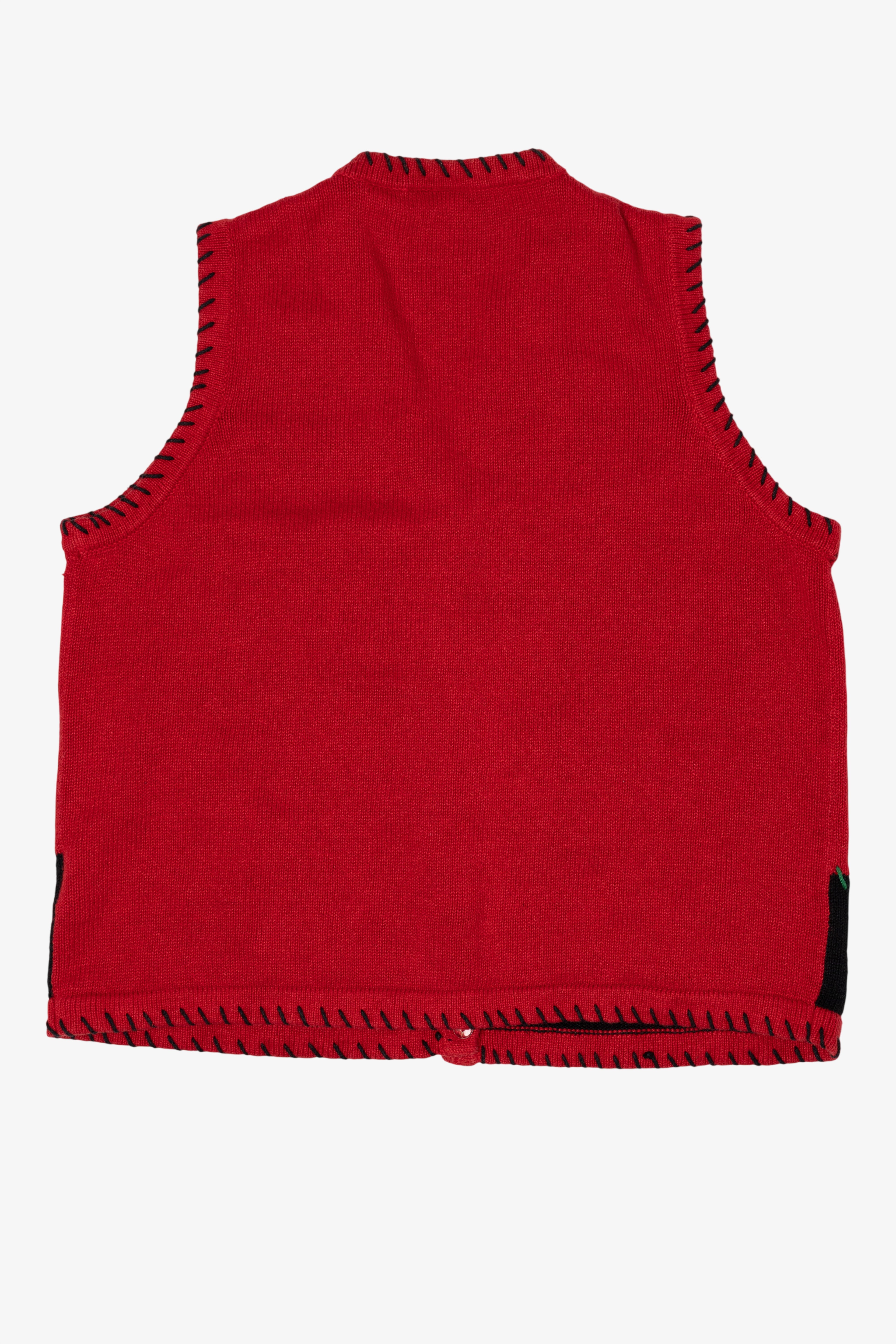 Vintage Red Basic Editions Snowmen Ugly Christmas Vest (1990s)