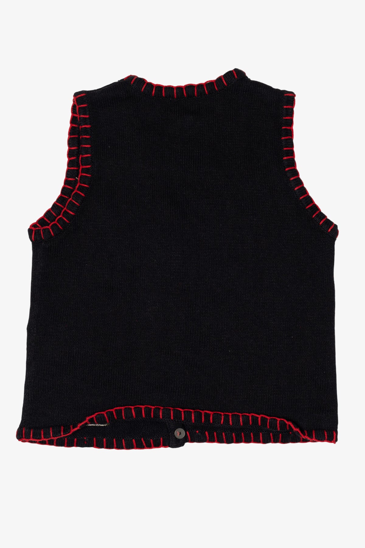 Vintage Black Basic Editions Ugly Christmas Vest (1990s)