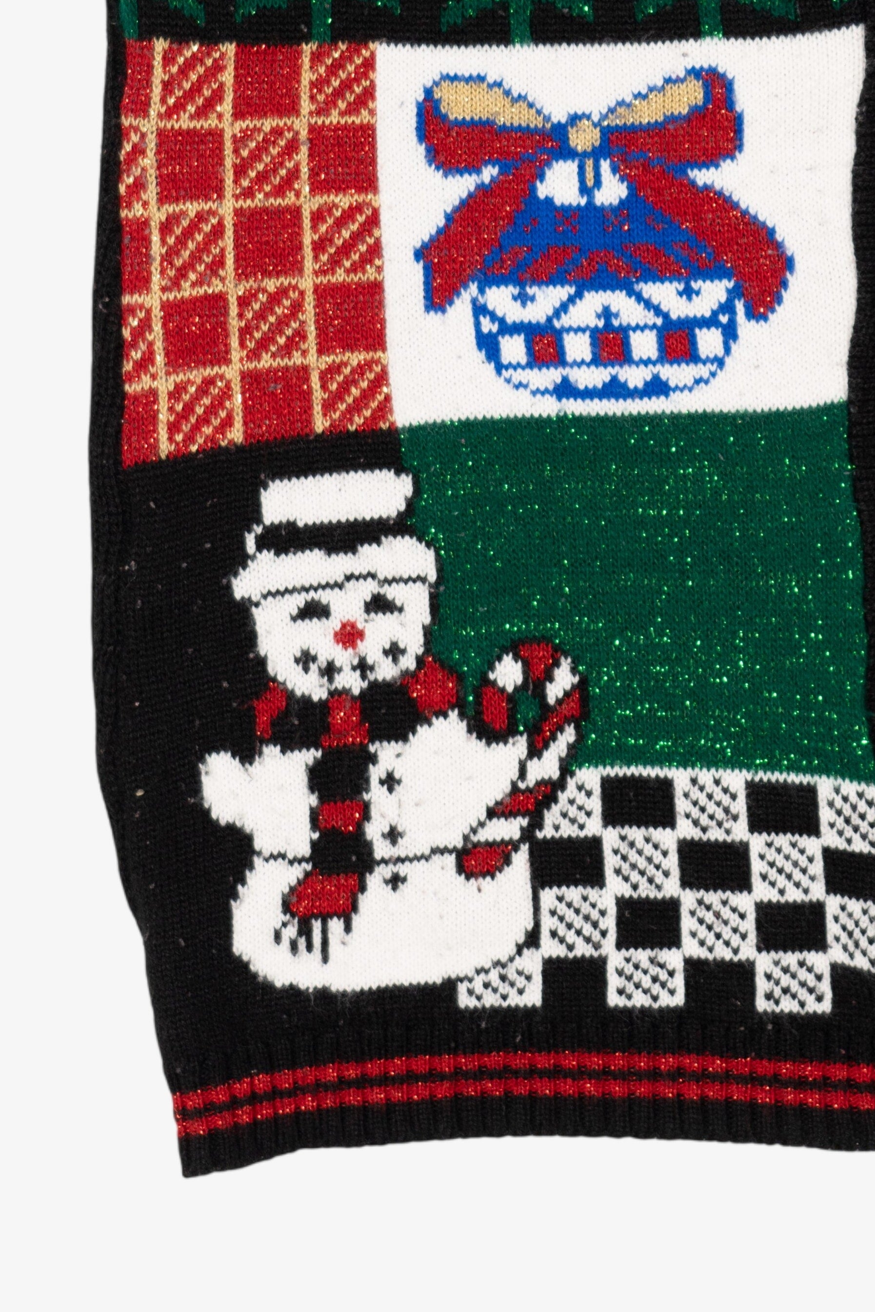 Vintage Black Holiday Time Ugly Christmas Vest (1980s)