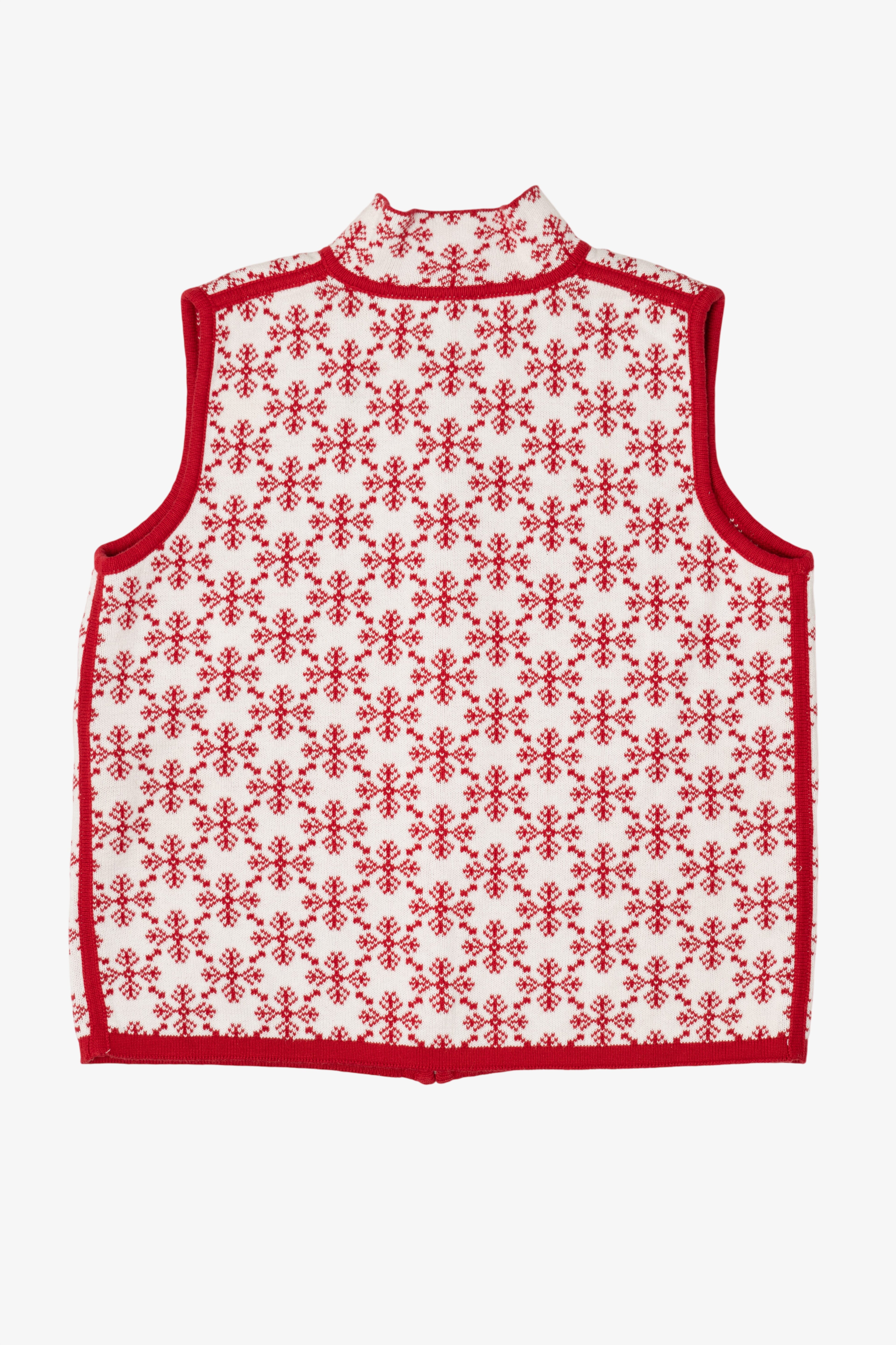 Reversible White And Red Snowflakes Ugly Christmas Vest