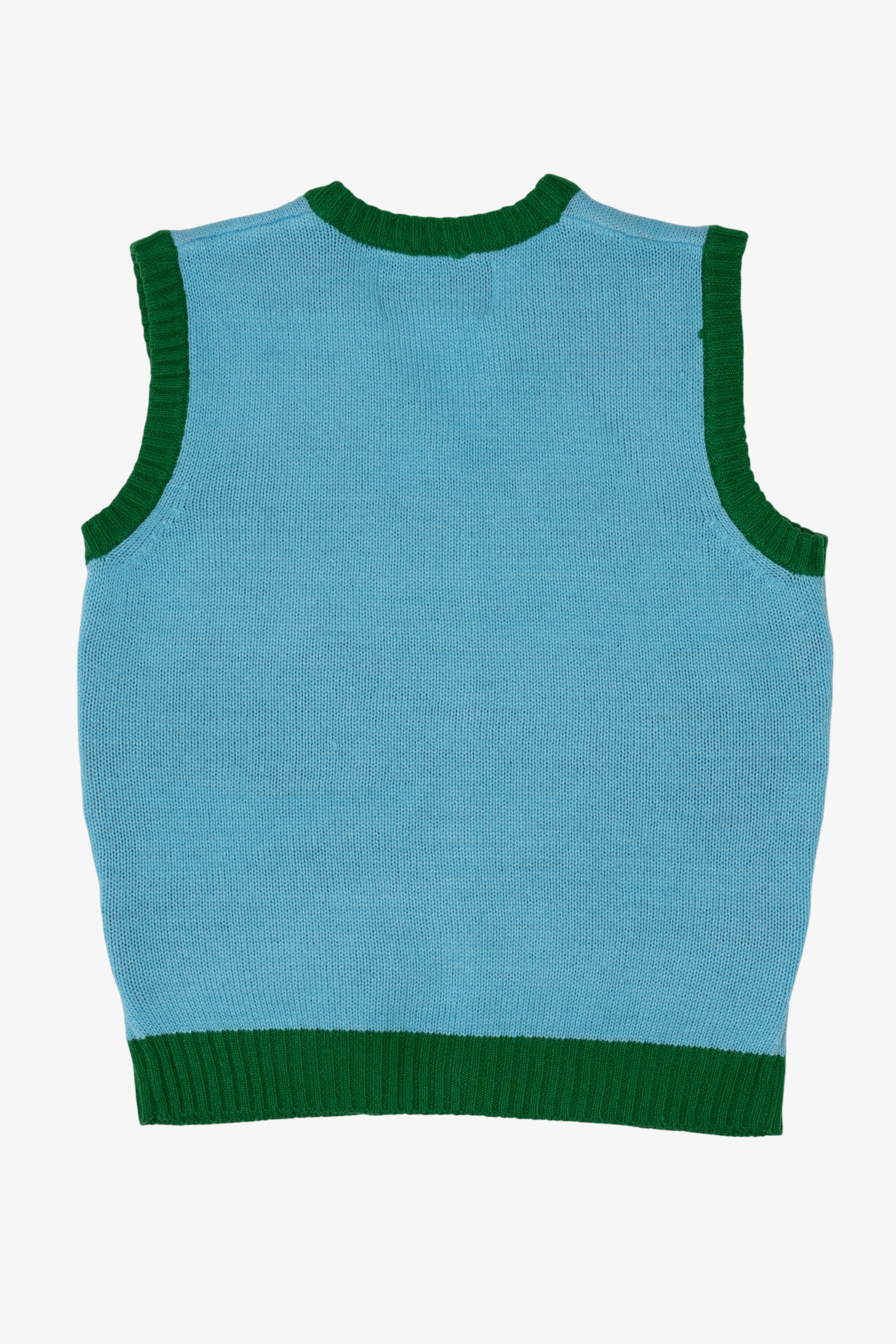 Blue Merry Christmas Snowman And Cardinals Ugly Vest (2010s)