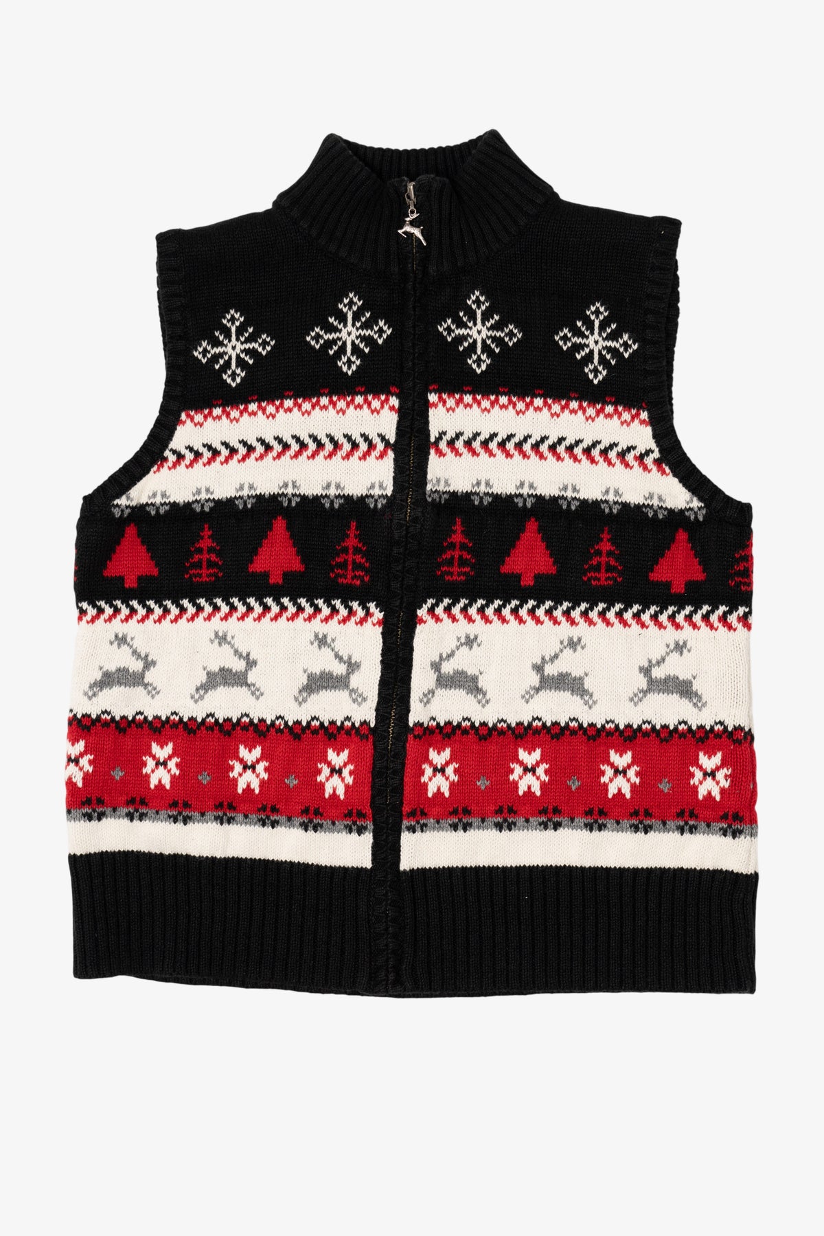 Vintage Black Christopher & Banks Ugly Christmas Vest (2000s)