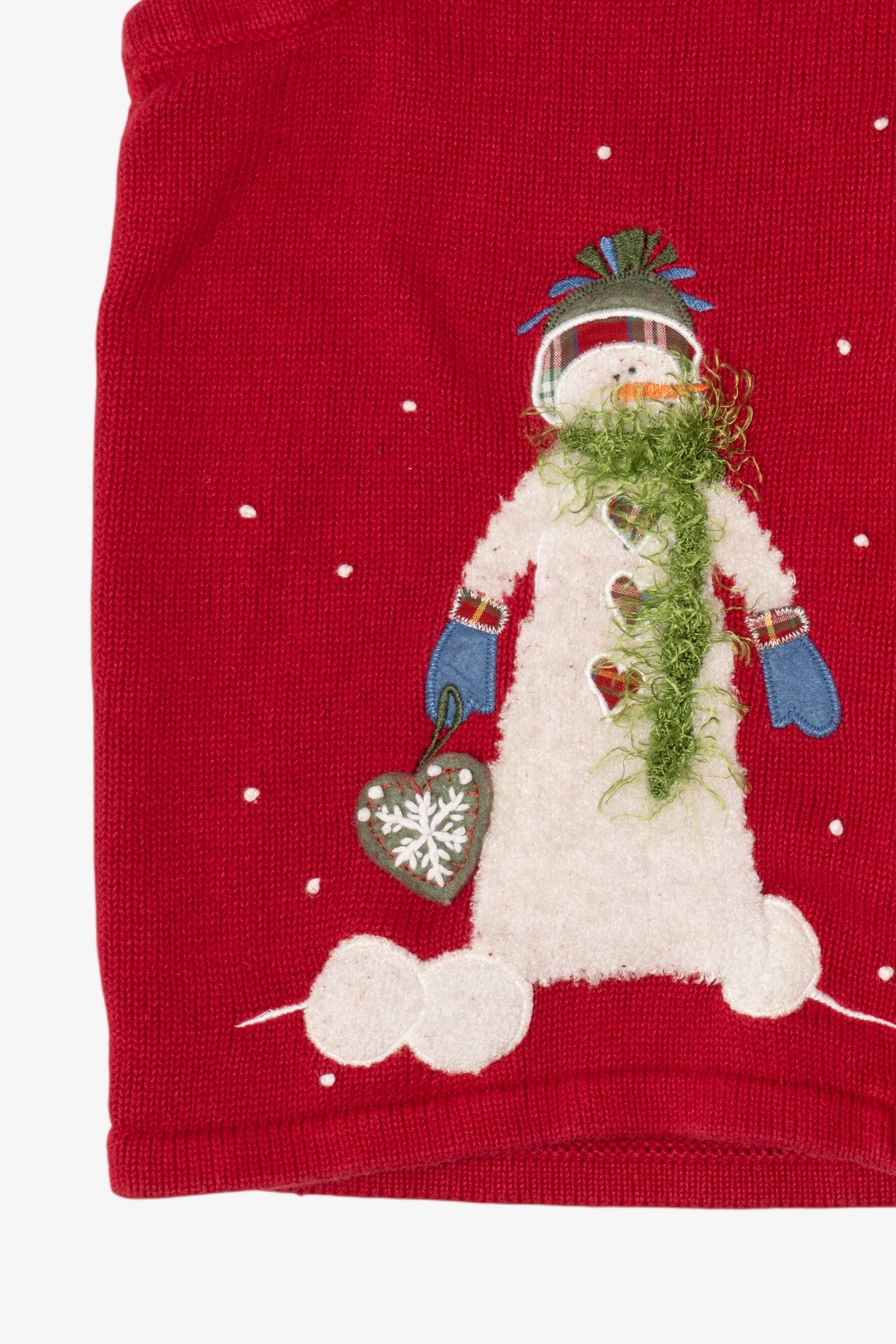 Vintage Red Breckenridge Snowmen Ugly Christmas Vest (2000s)