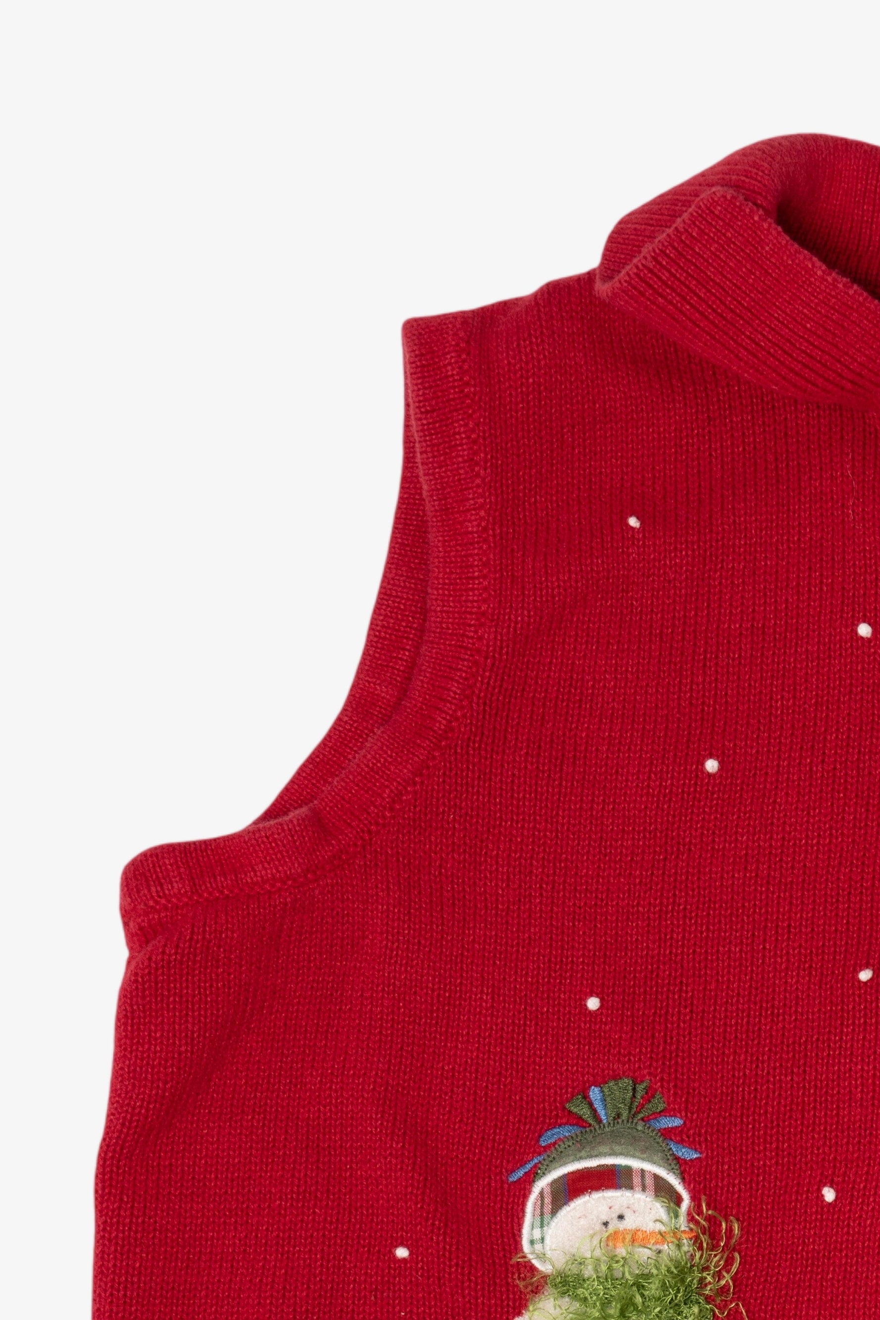 Vintage Red Breckenridge Snowmen Ugly Christmas Vest (2000s)