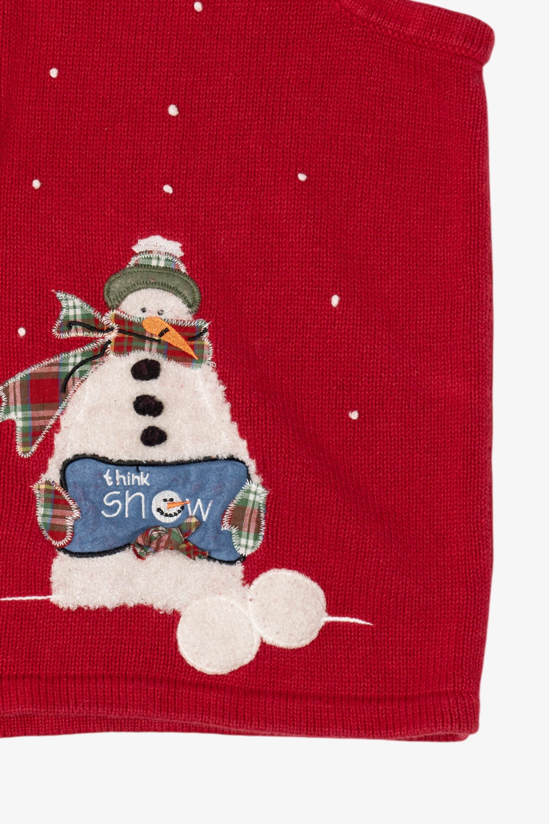Vintage Red Breckenridge Snowmen Ugly Christmas Vest (2000s)