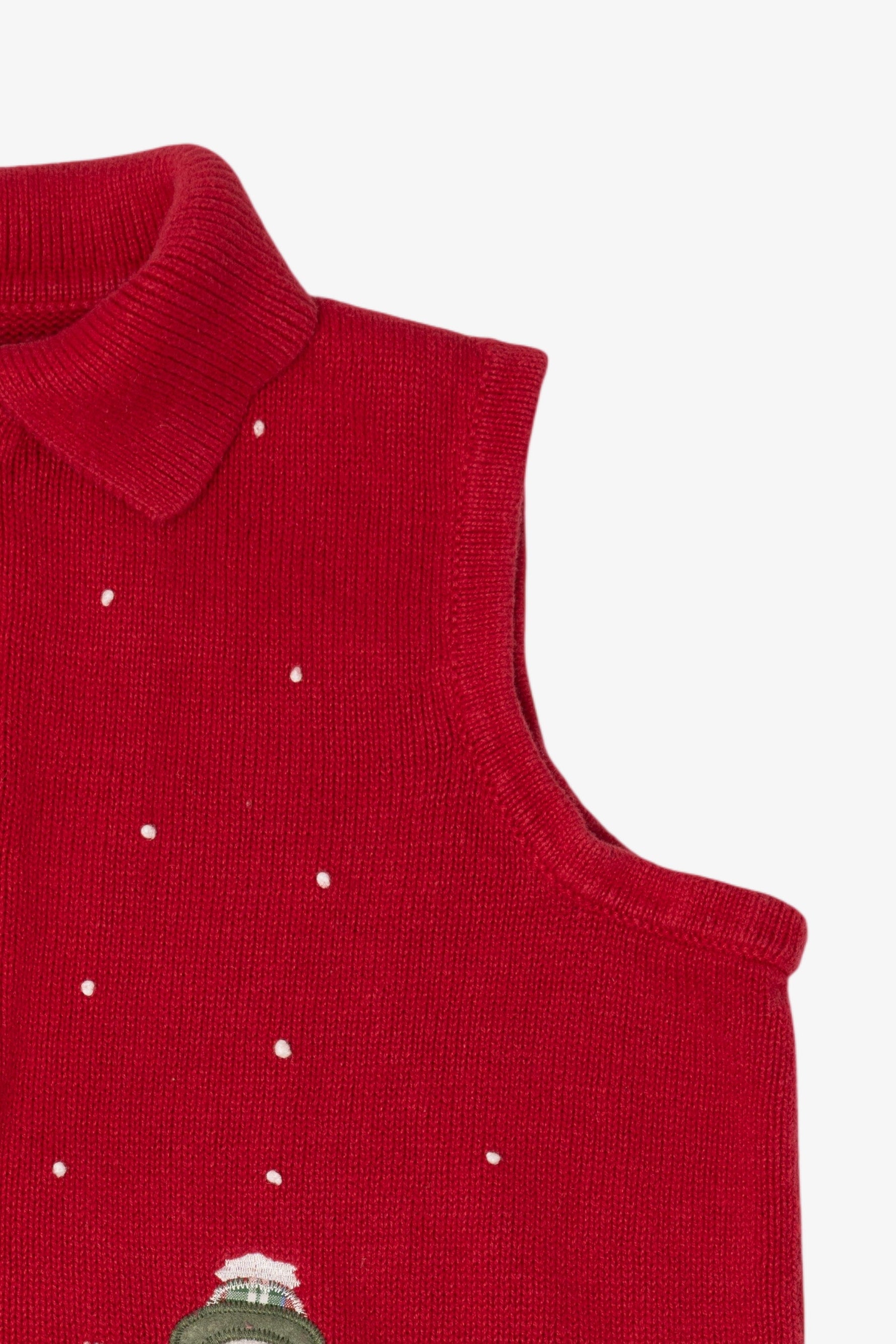Vintage Red Breckenridge Snowmen Ugly Christmas Vest (2000s)