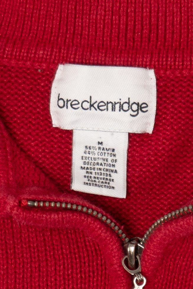 Vintage Red Breckenridge Snowmen Ugly Christmas Vest (2000s)
