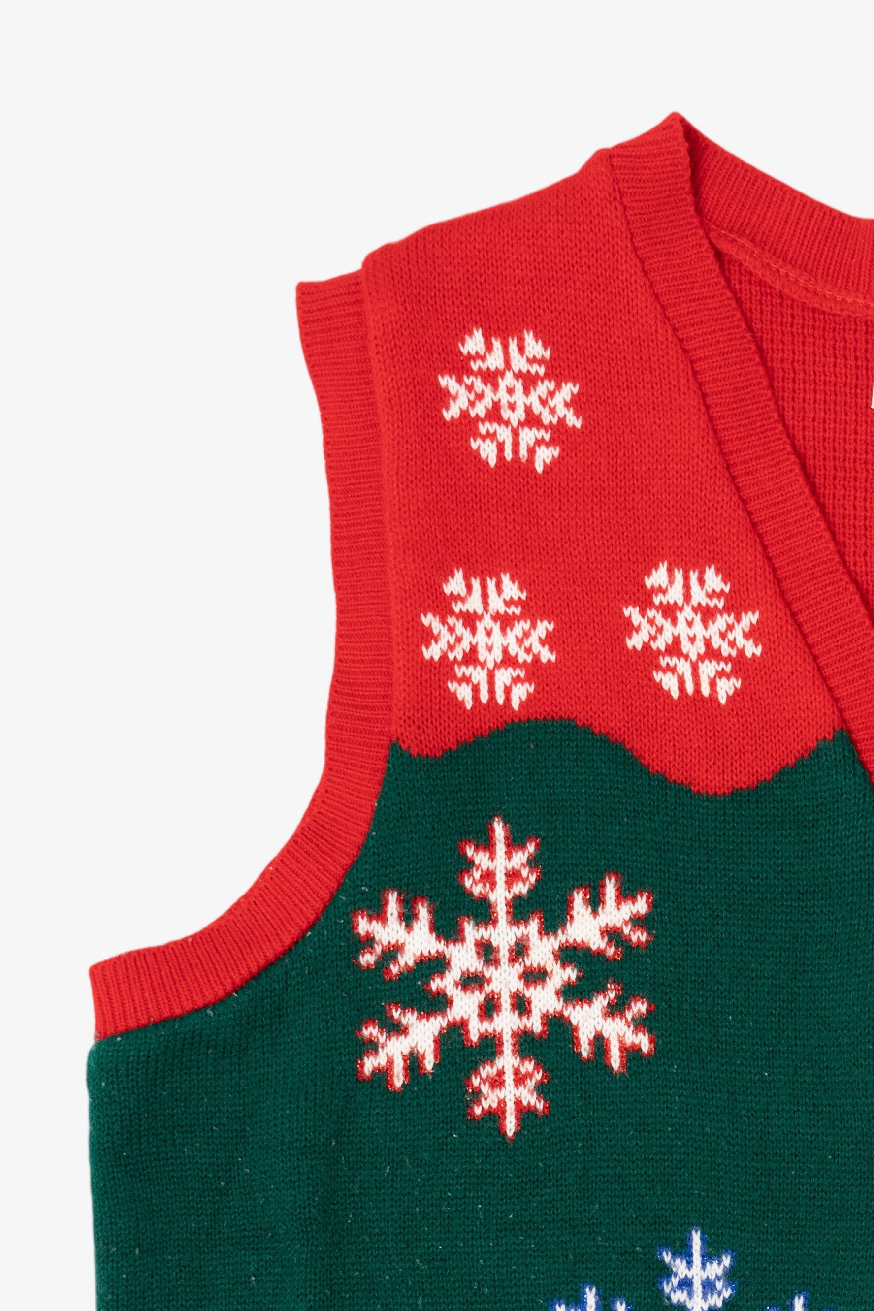 Vintage Red Style Studio Snowmen Ugly Christmas Vest (1990s)