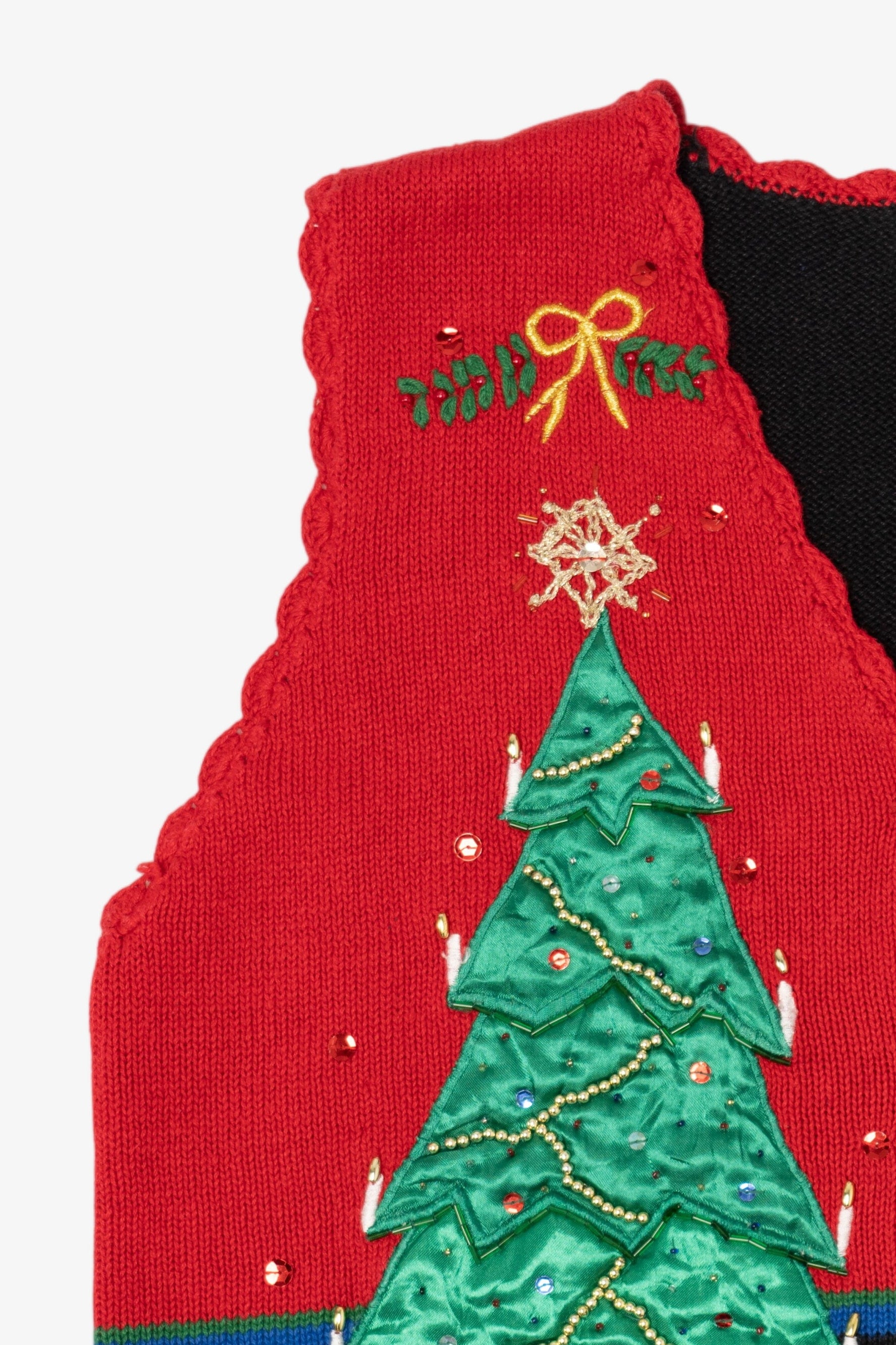 Vintage Red Nutcracker Presents Ugly Christmas Vest (1990s)
