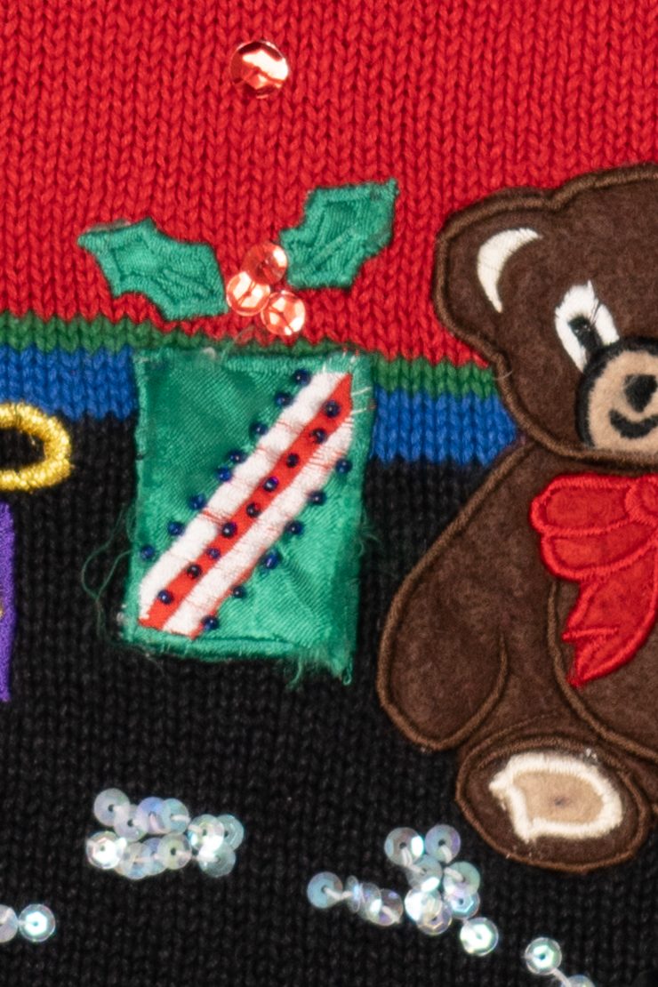 Vintage Red Nutcracker Presents Ugly Christmas Vest (1990s)