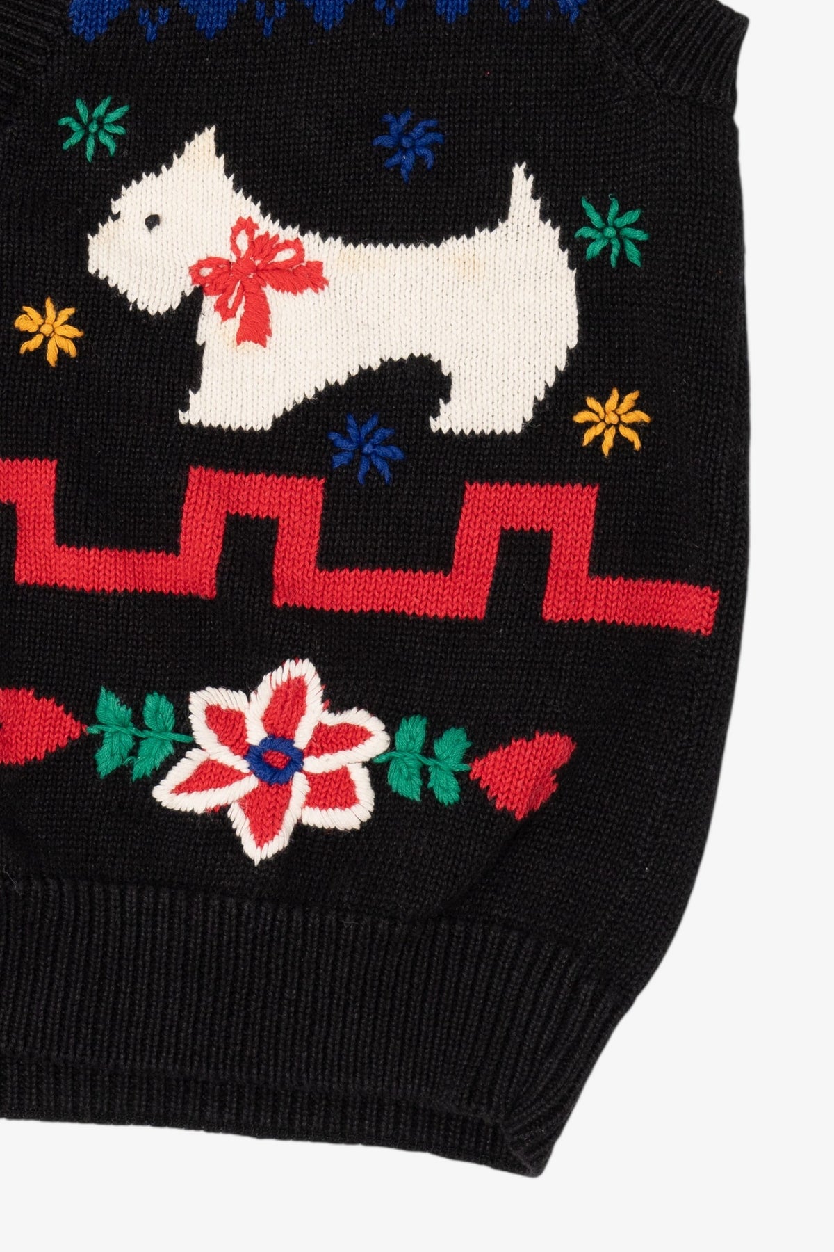 Vintage Black Alfred Dunner Dog Ugly Christmas Vest (1990s)
