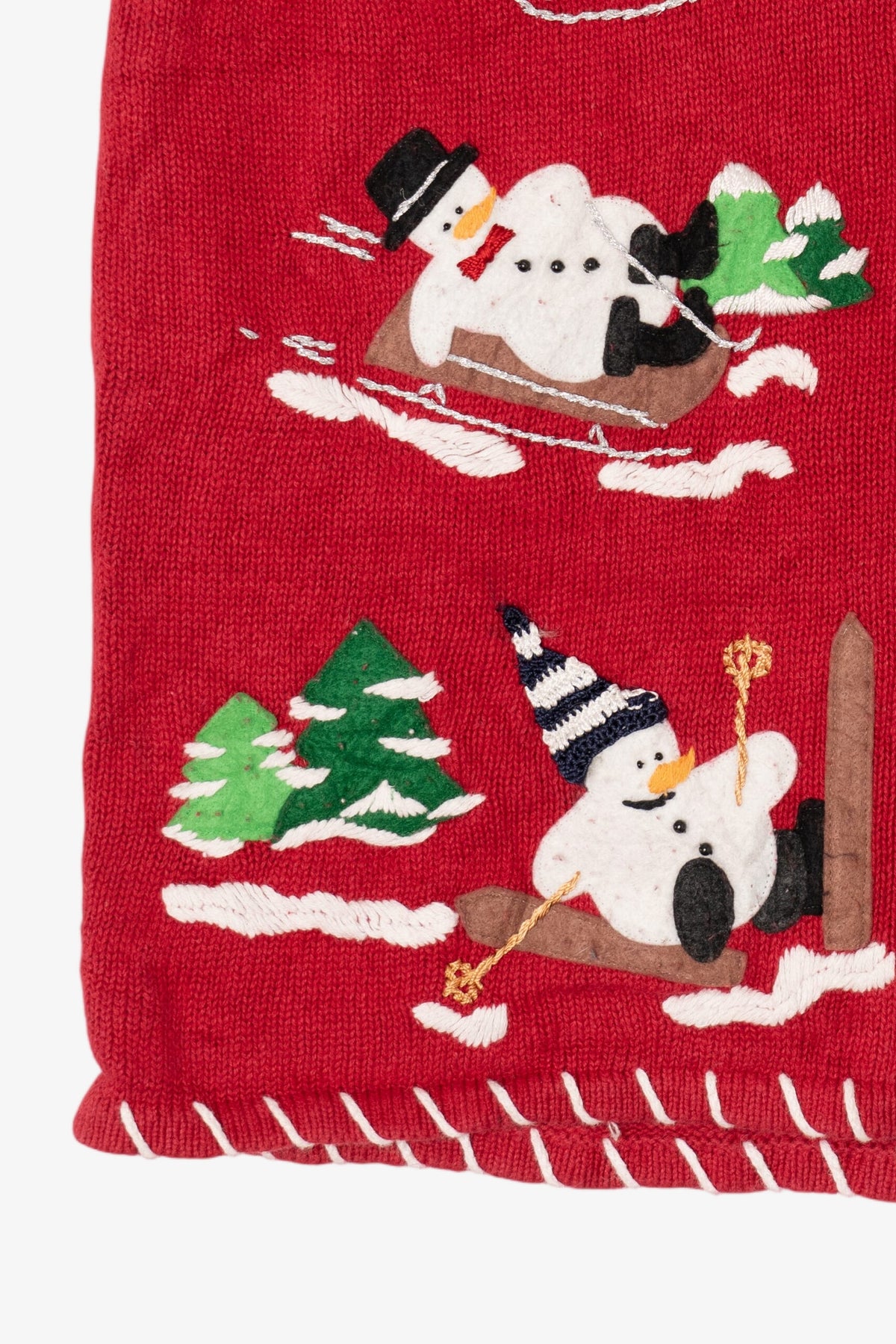 Vintage Red Heirloom Collectibles Snowmen Ugly Christmas Vest (2000s)