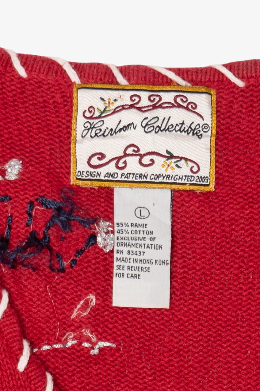 Vintage Red Heirloom Collectibles Snowmen Ugly Christmas Vest (2000s)