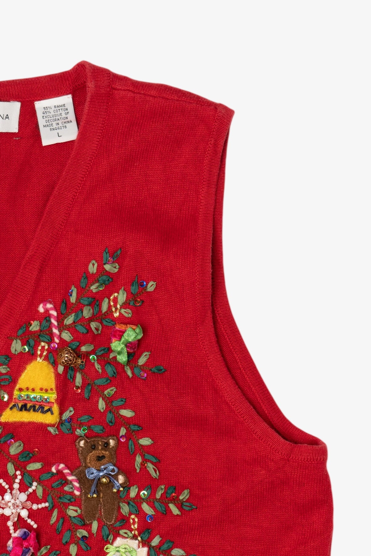 Vintage Red Marisa Christina Ugly Christmas Vest (1990s)