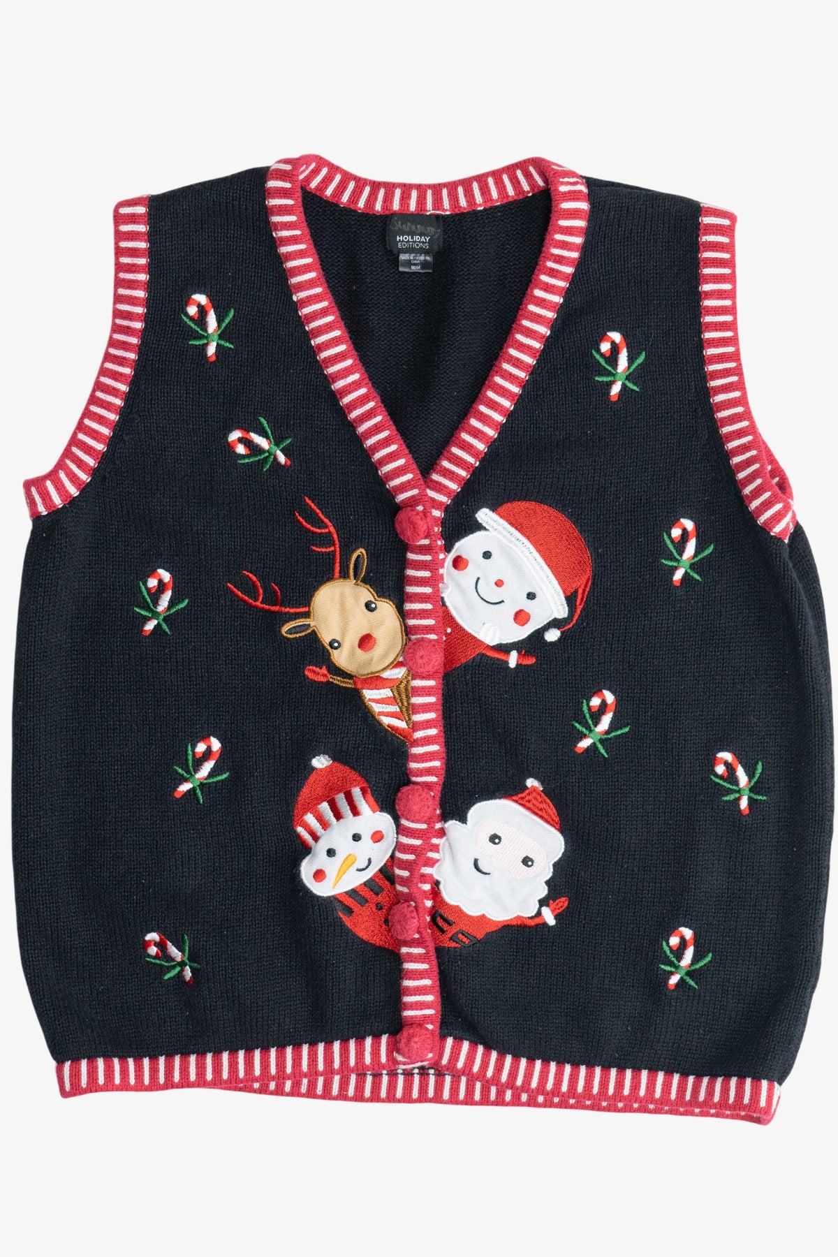 Vintage Santa And Friends Holiday Editions Ugly Christmas Vest (1990s)