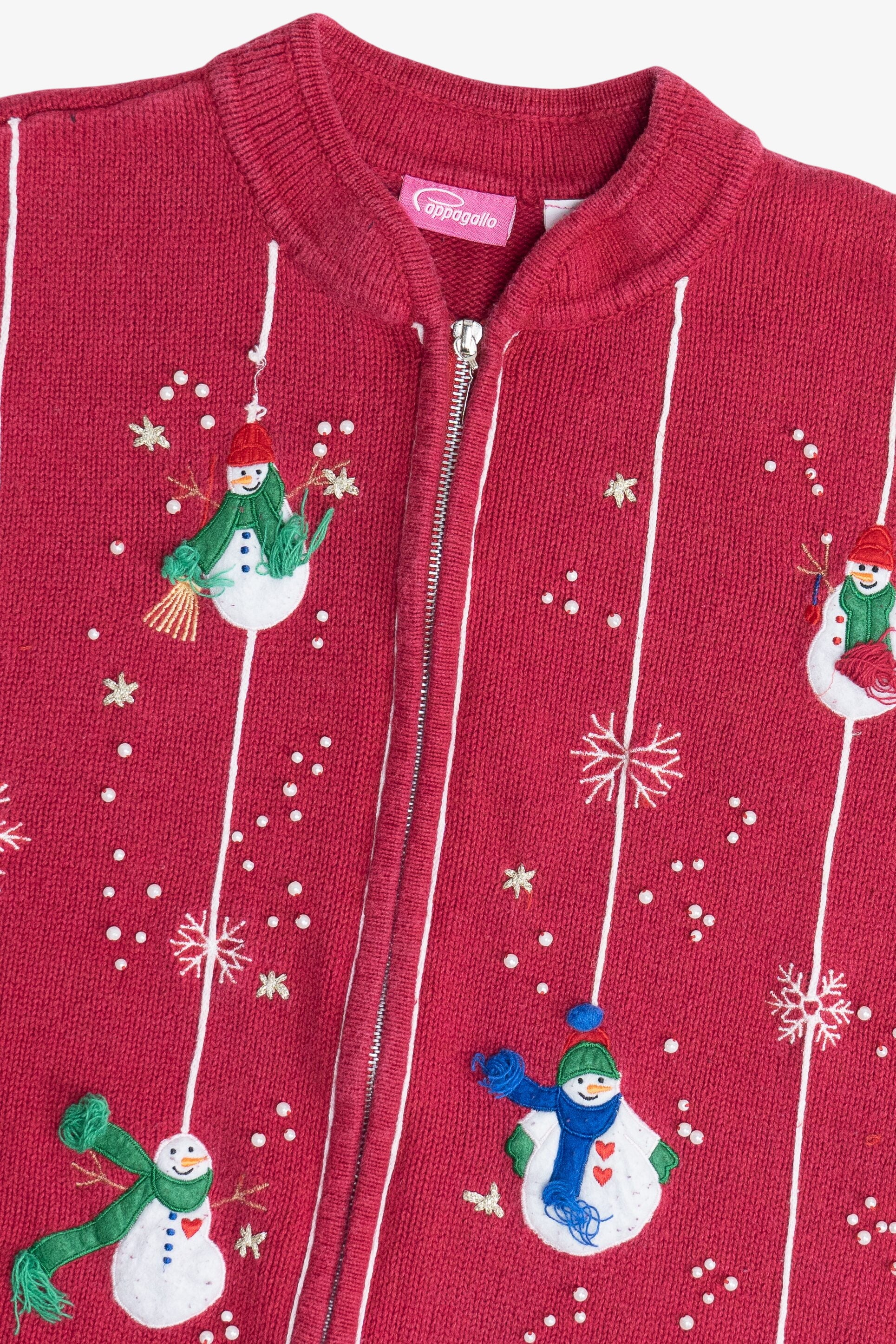 Vintage Snowmen Cappagallo Ugly Christmas Vest (1990s)