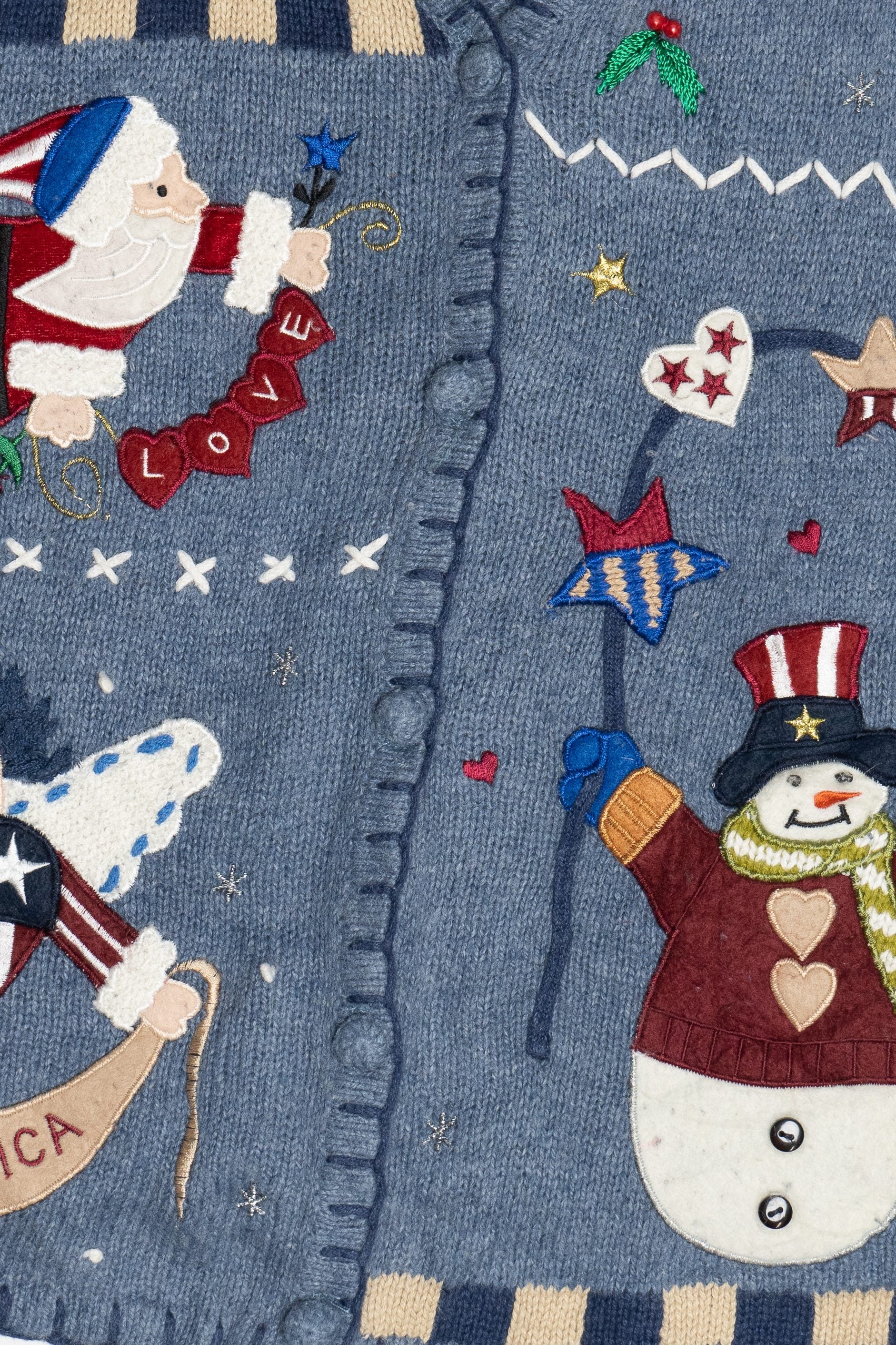 Vintage Americana USA Ugly Christmas Vest (1990s)
