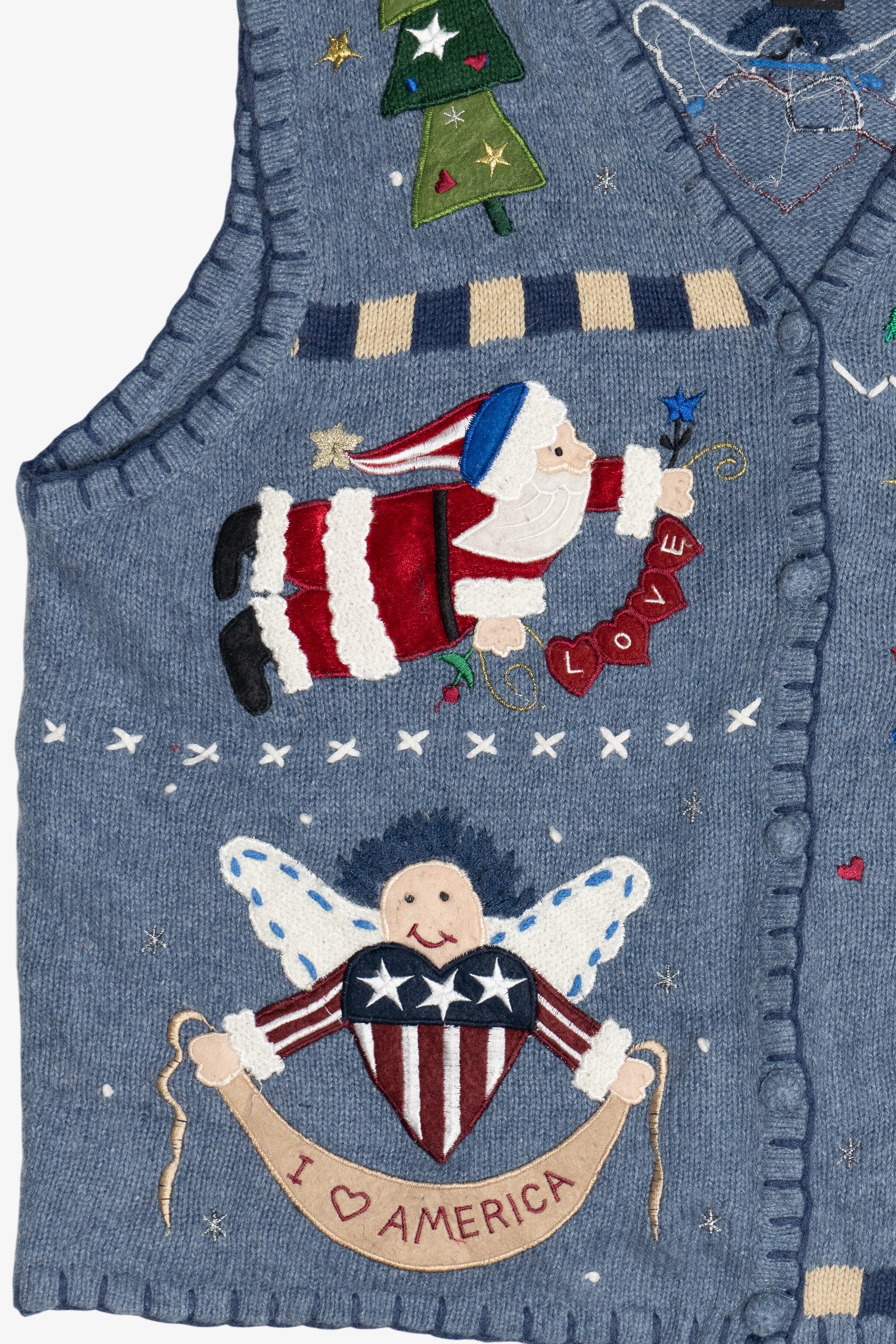 Vintage Americana USA Ugly Christmas Vest (1990s)