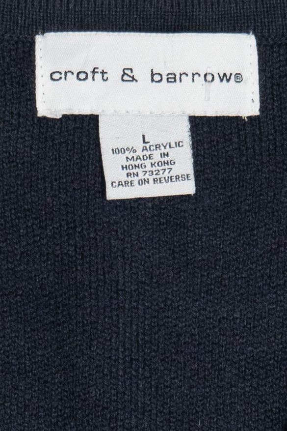 Vintage Navy Blue Croft & Barrow Ugly Christmas Vest (1990s)