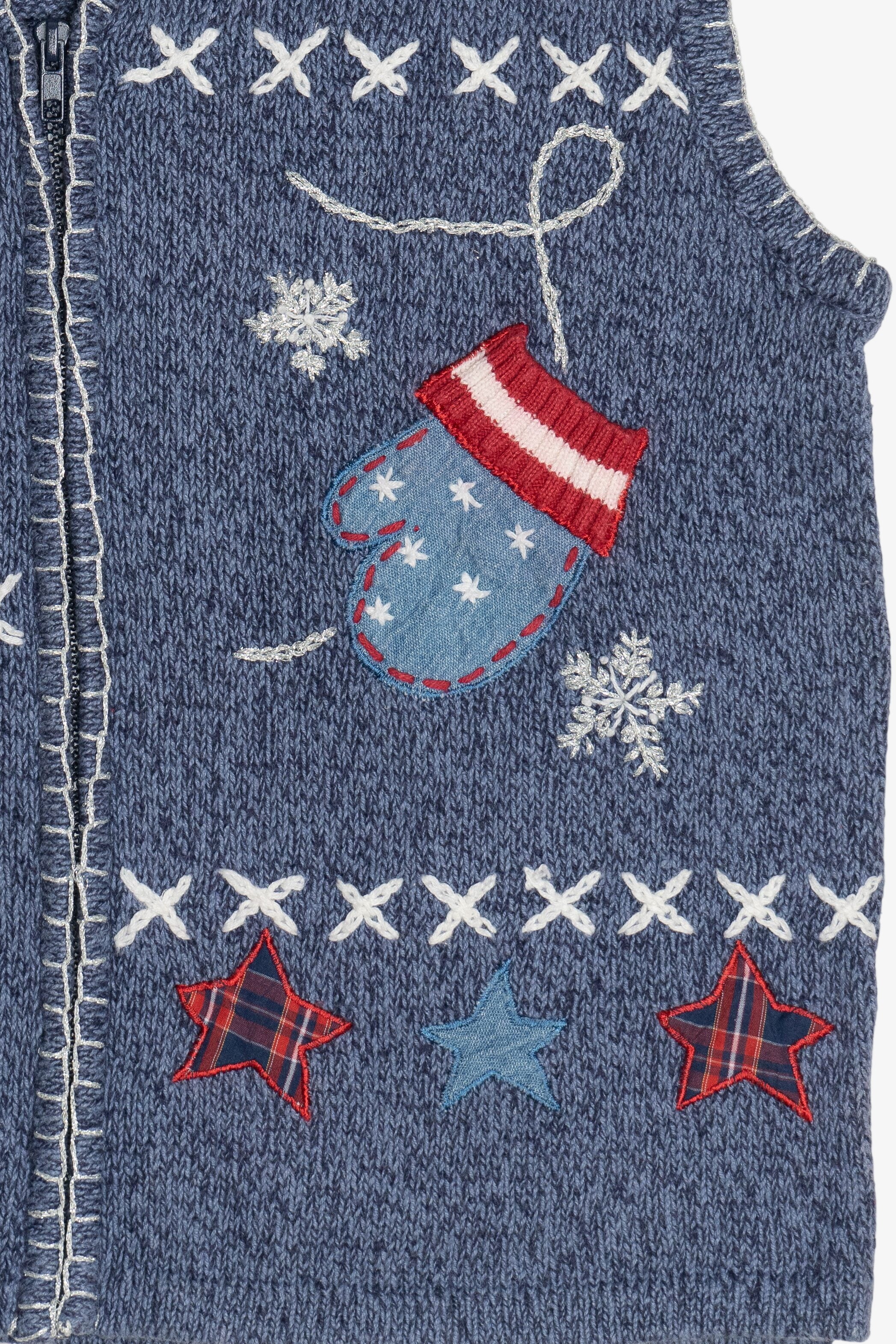 Vintage Bobbie Brooks Stars And Mittens Ugly Christmas Vest (1990s)
