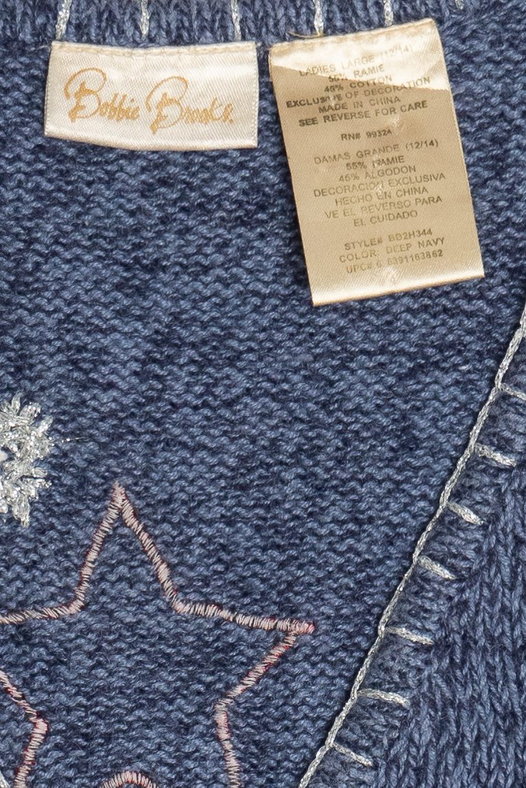 Vintage Bobbie Brooks Stars And Mittens Ugly Christmas Vest (1990s)