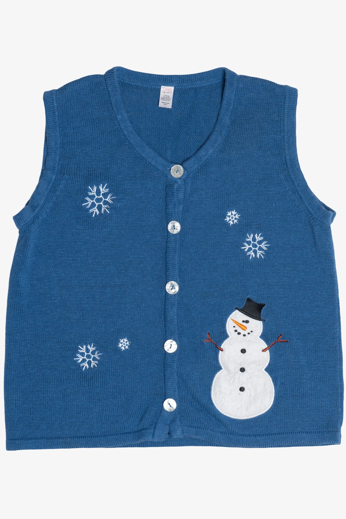 Vintage Holiday Faire Snowman Ugly Christmas Vest (2000s)