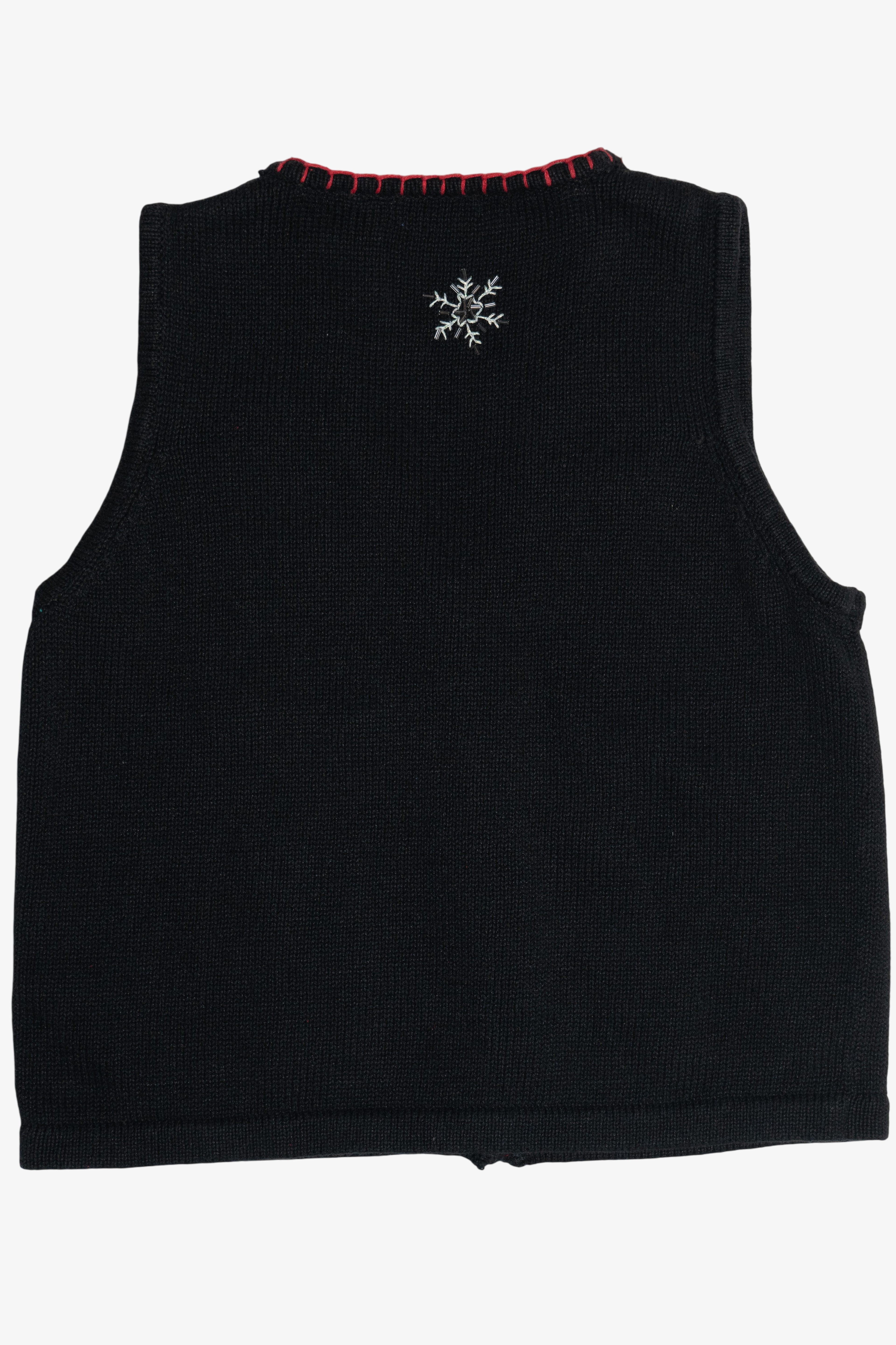 Vintage "Let It Snow" Snowmen Ugly Christmas Vest (1990s)