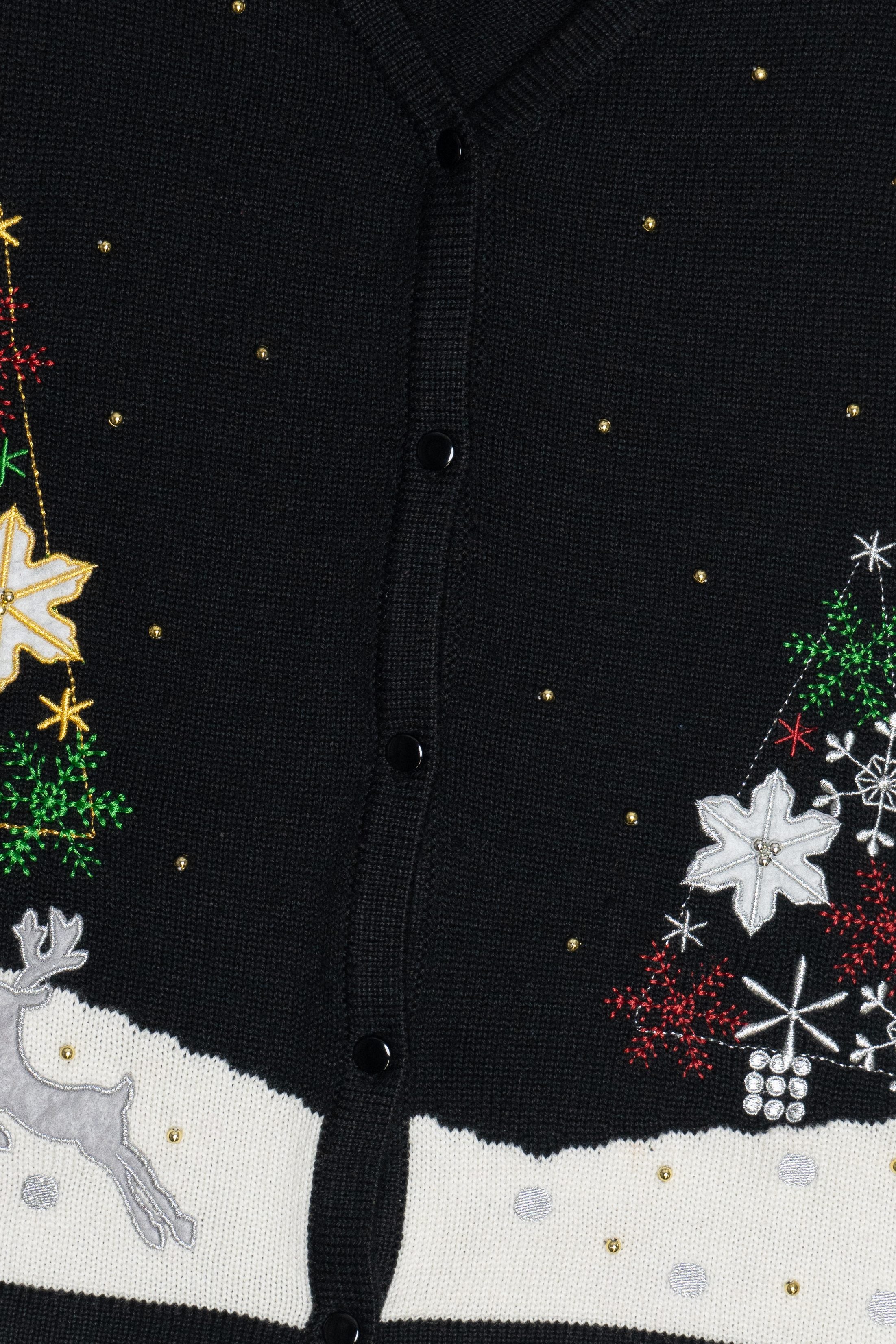 Vintage Reindeer In The Snow Ugly Christmas Vest (2000s)