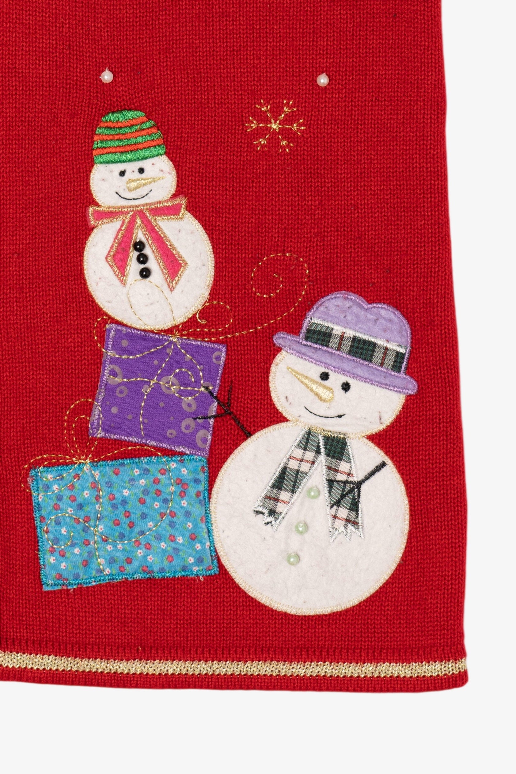 Vintage Red Snowmen Ugly Christmas Vest (2000s)