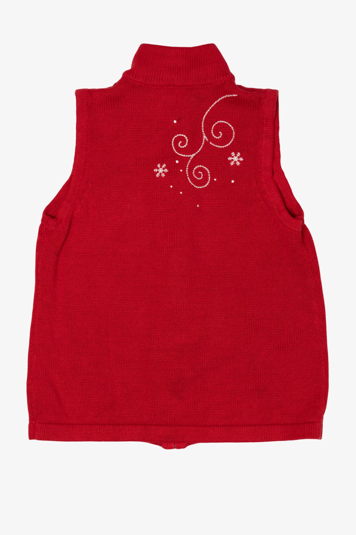 Red Christopher & Banks Snowmen Ugly Christmas Vest (2010s)