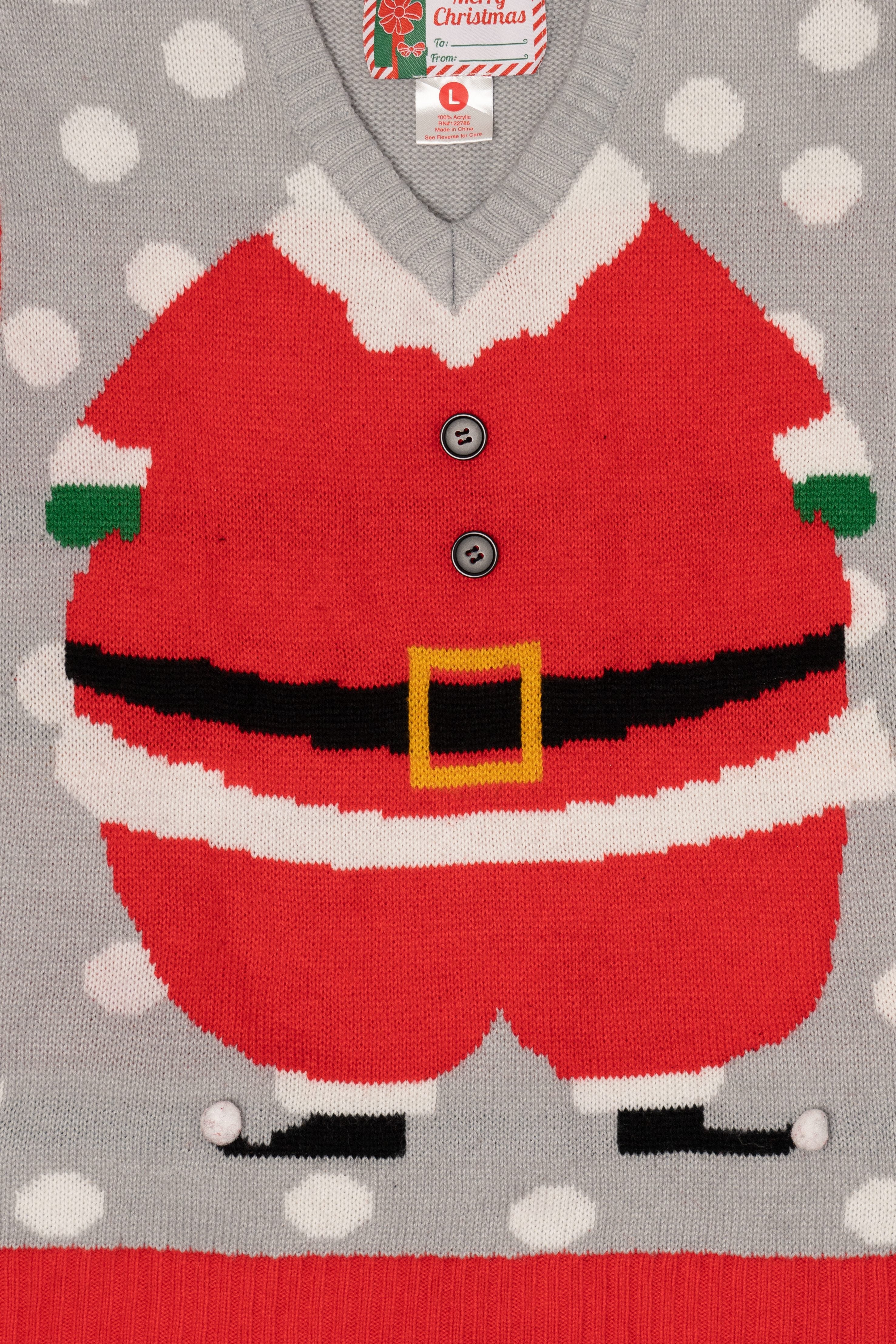 Gray Santa Body Ugly Christmas Vest (2010s)