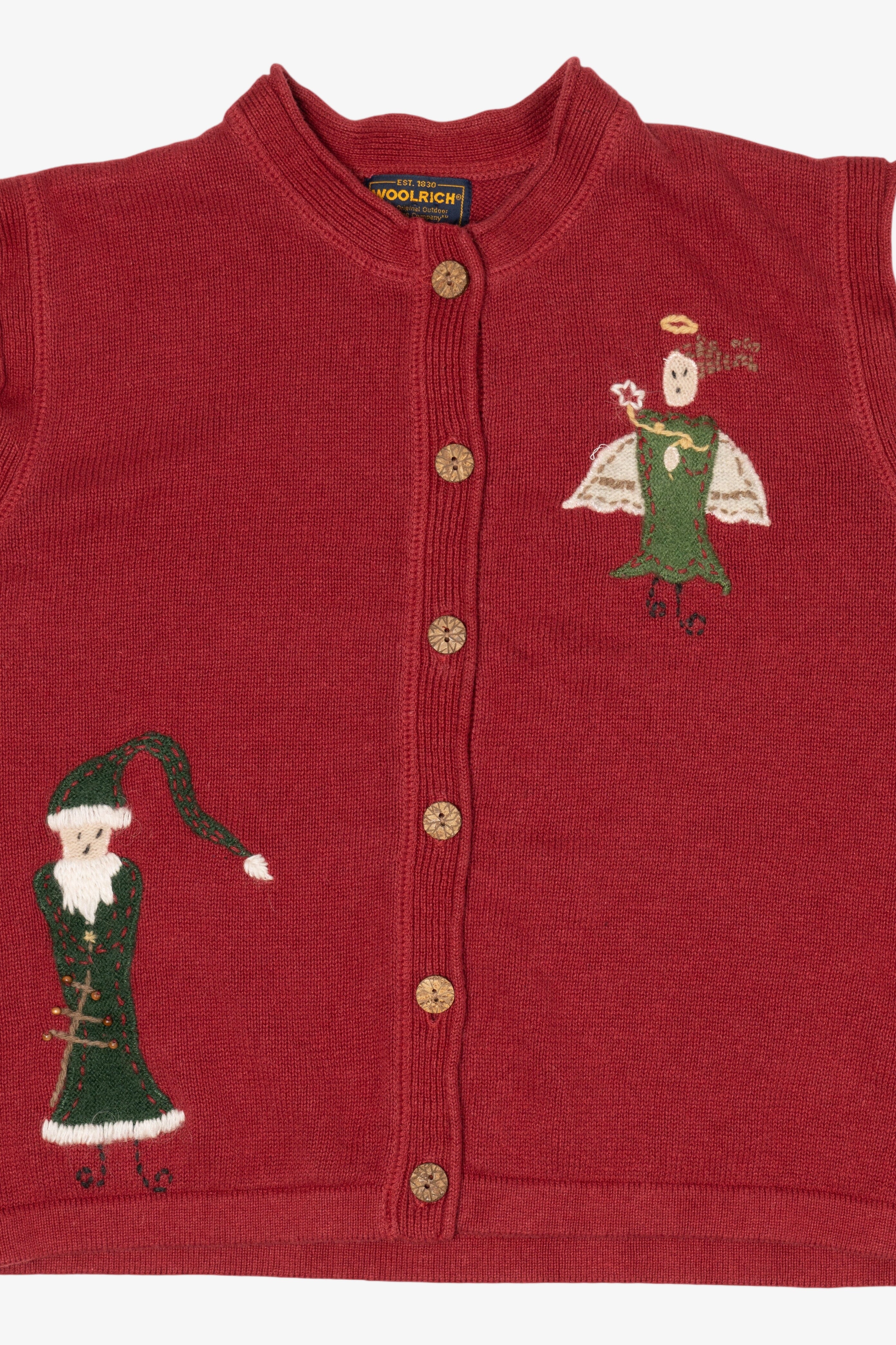 Vintage Red Woolrich Angel Ugly Christmas Vest (1990s)
