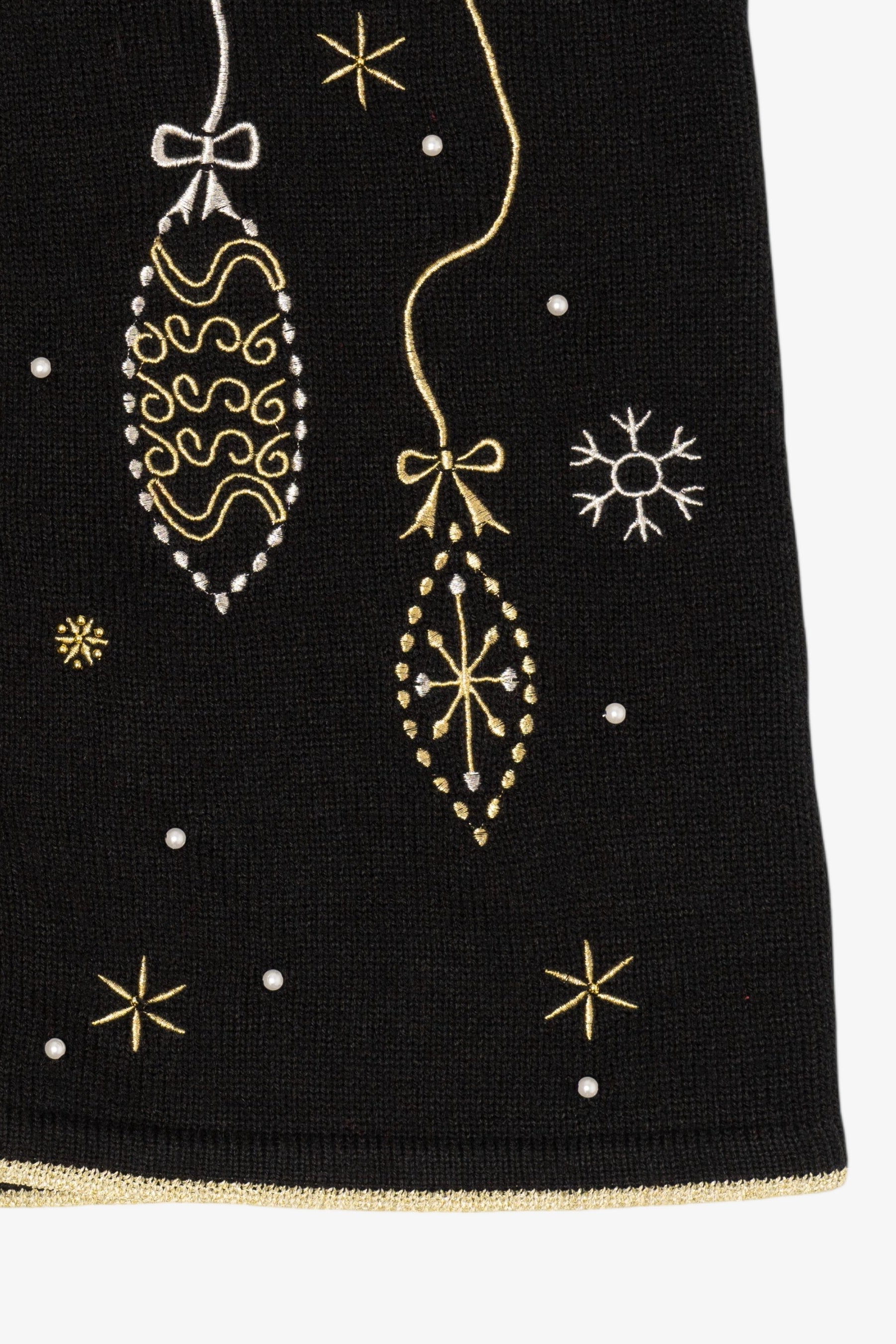 Vintage Black Ornaments And Presents Ugly Christmas Vest (2000s)