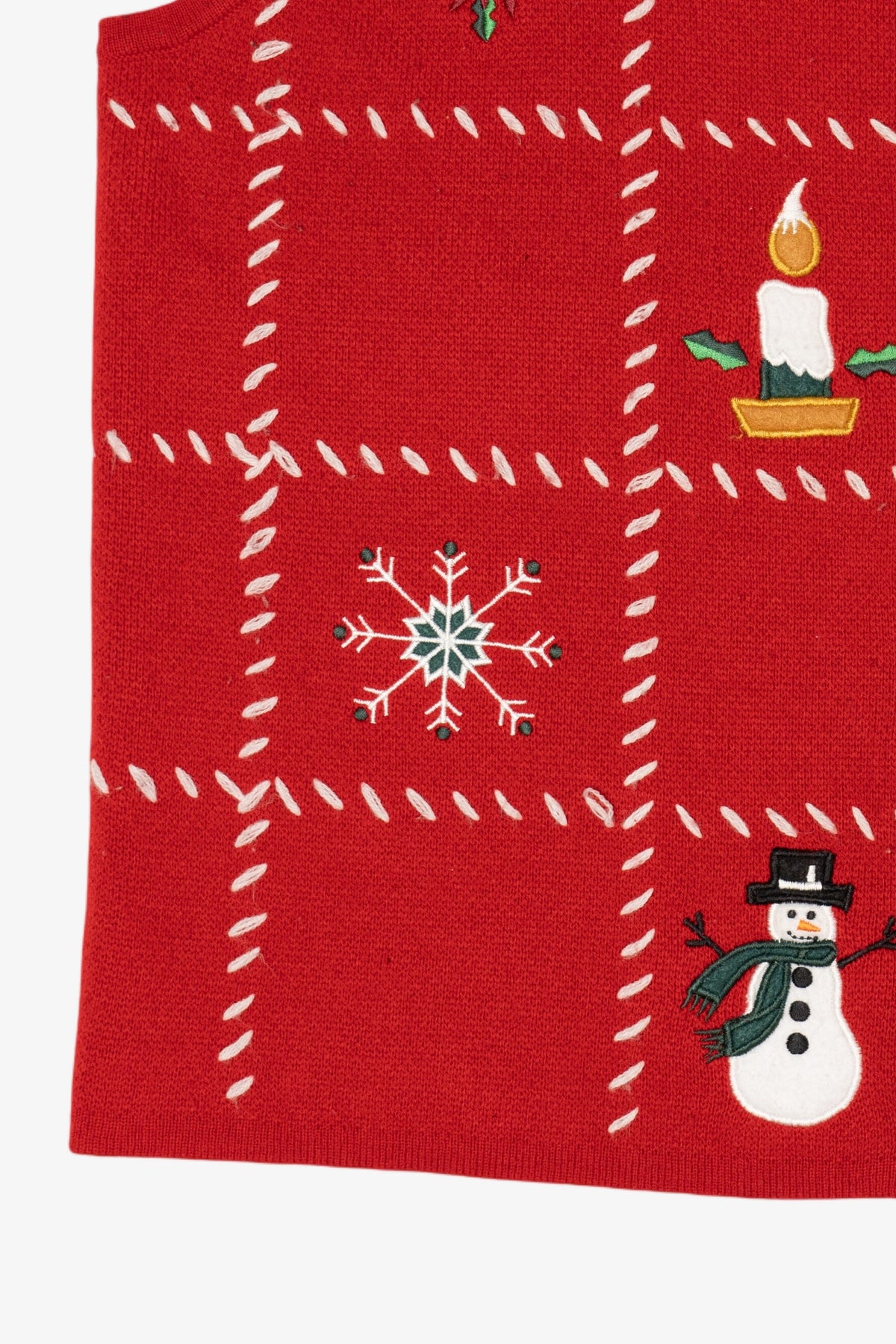 Vintage Red Croft & Barrow Squares Ugly Christmas Vest (2000s)