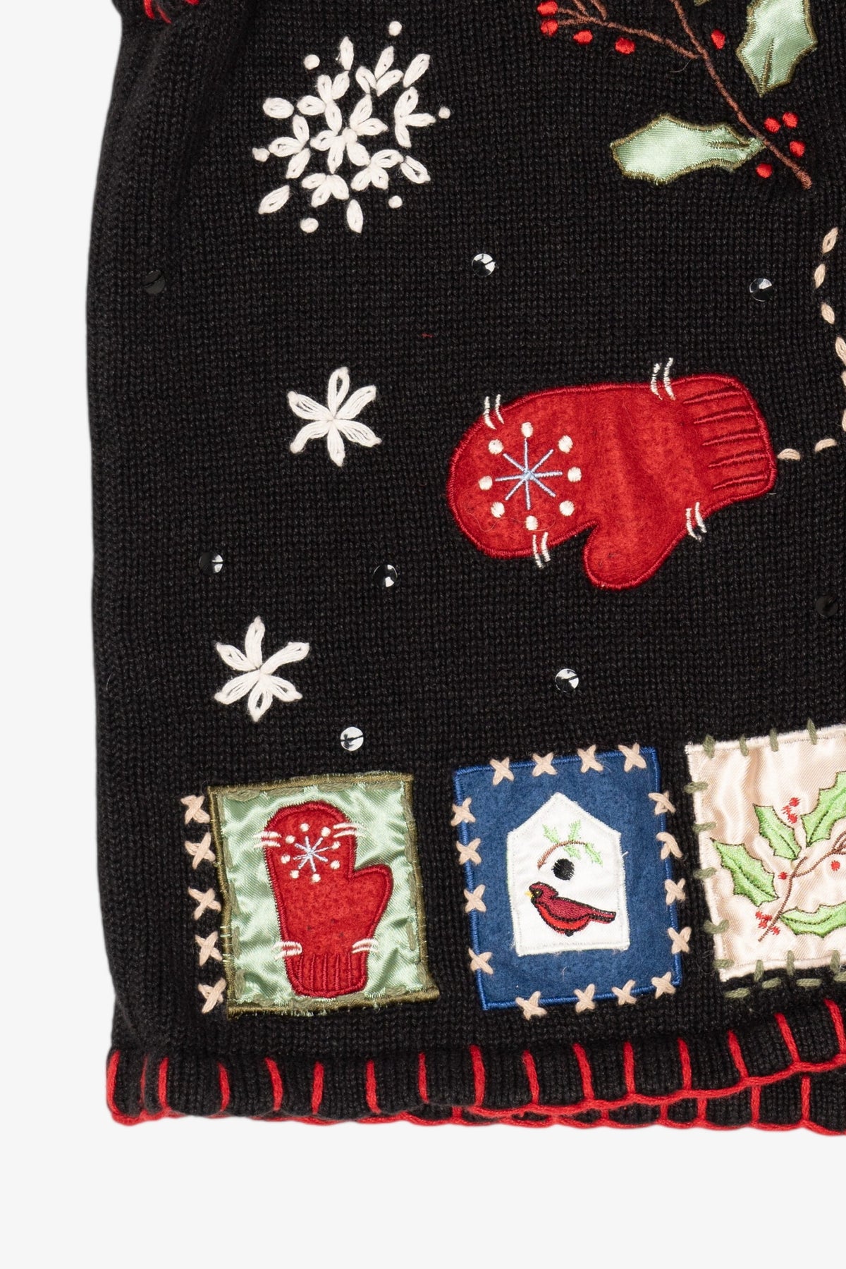 Vintage Black Basic Editions Ugly Christmas Vest (1990s)