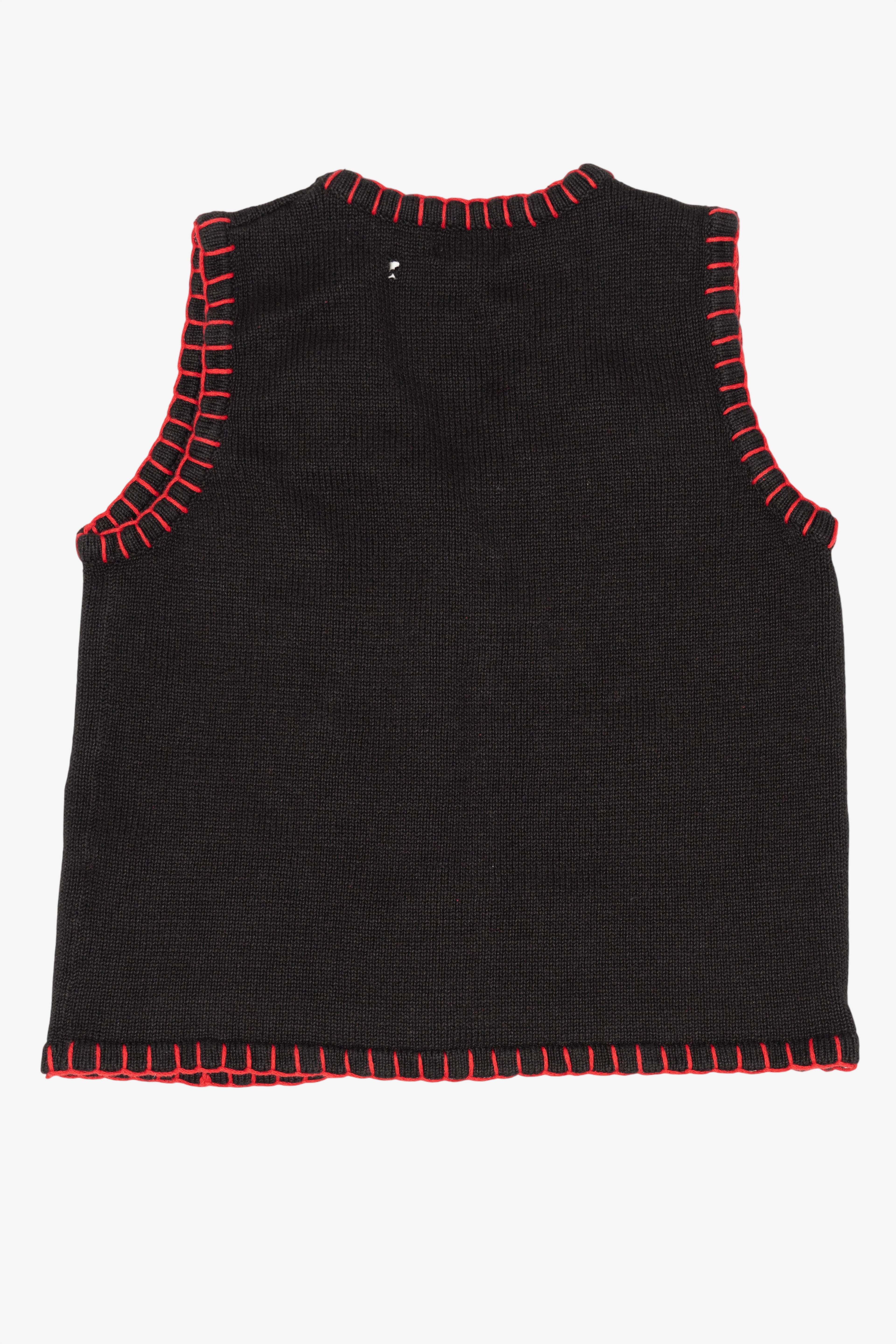 Vintage Black Basic Editions Ugly Christmas Vest (1990s)