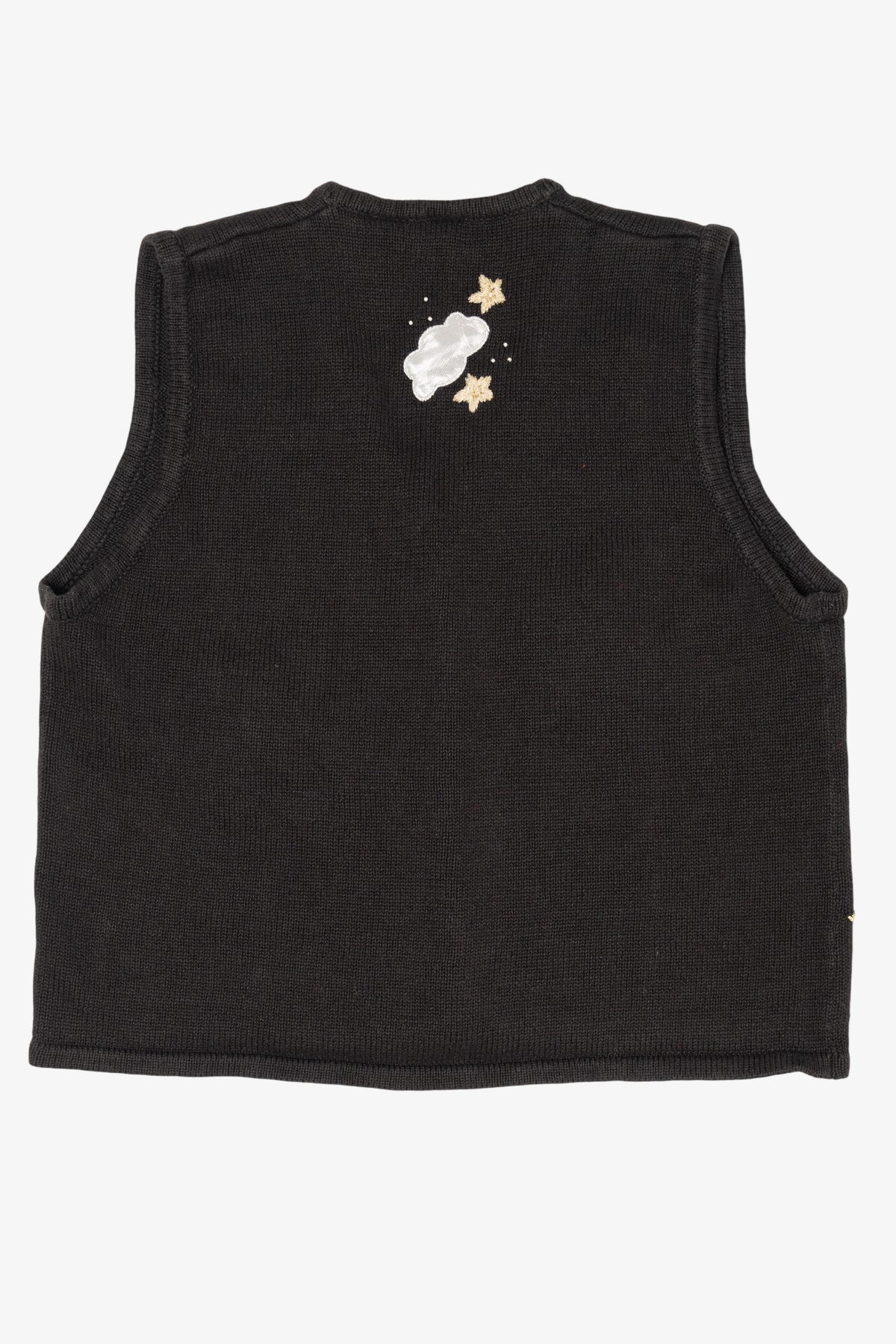 Vintage Black Bobbie Brooks Angels Ugly Christmas Vest (1990s)
